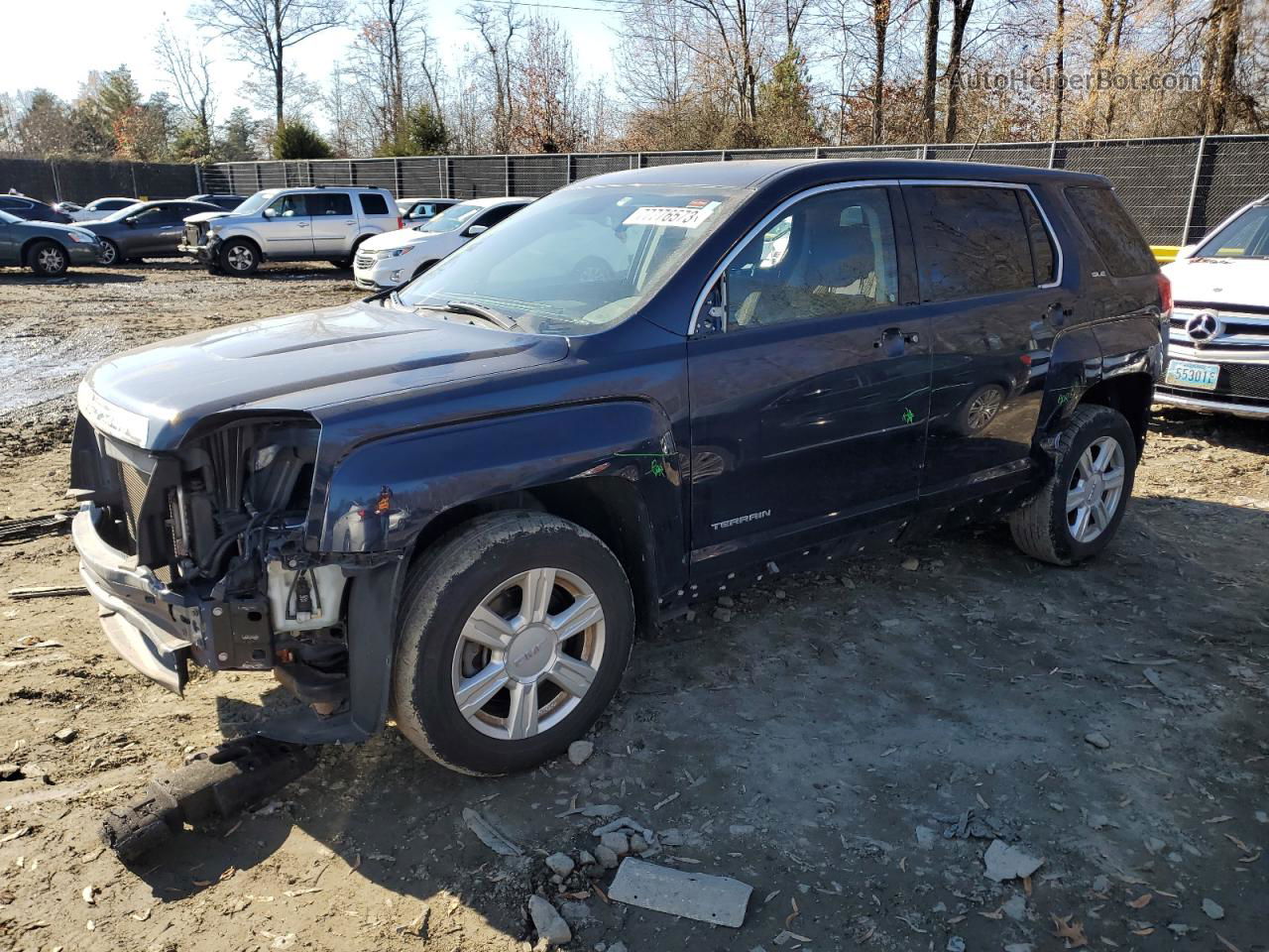 2016 Gmc Terrain Sle Blue vin: 2GKALMEK6G6205504