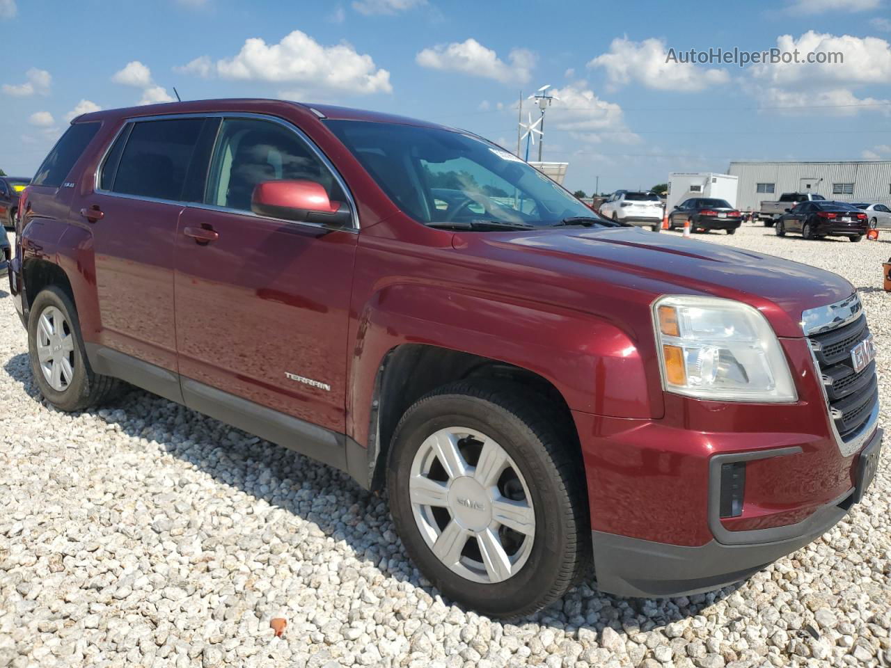 2016 Gmc Terrain Sle Maroon vin: 2GKALMEK6G6353409