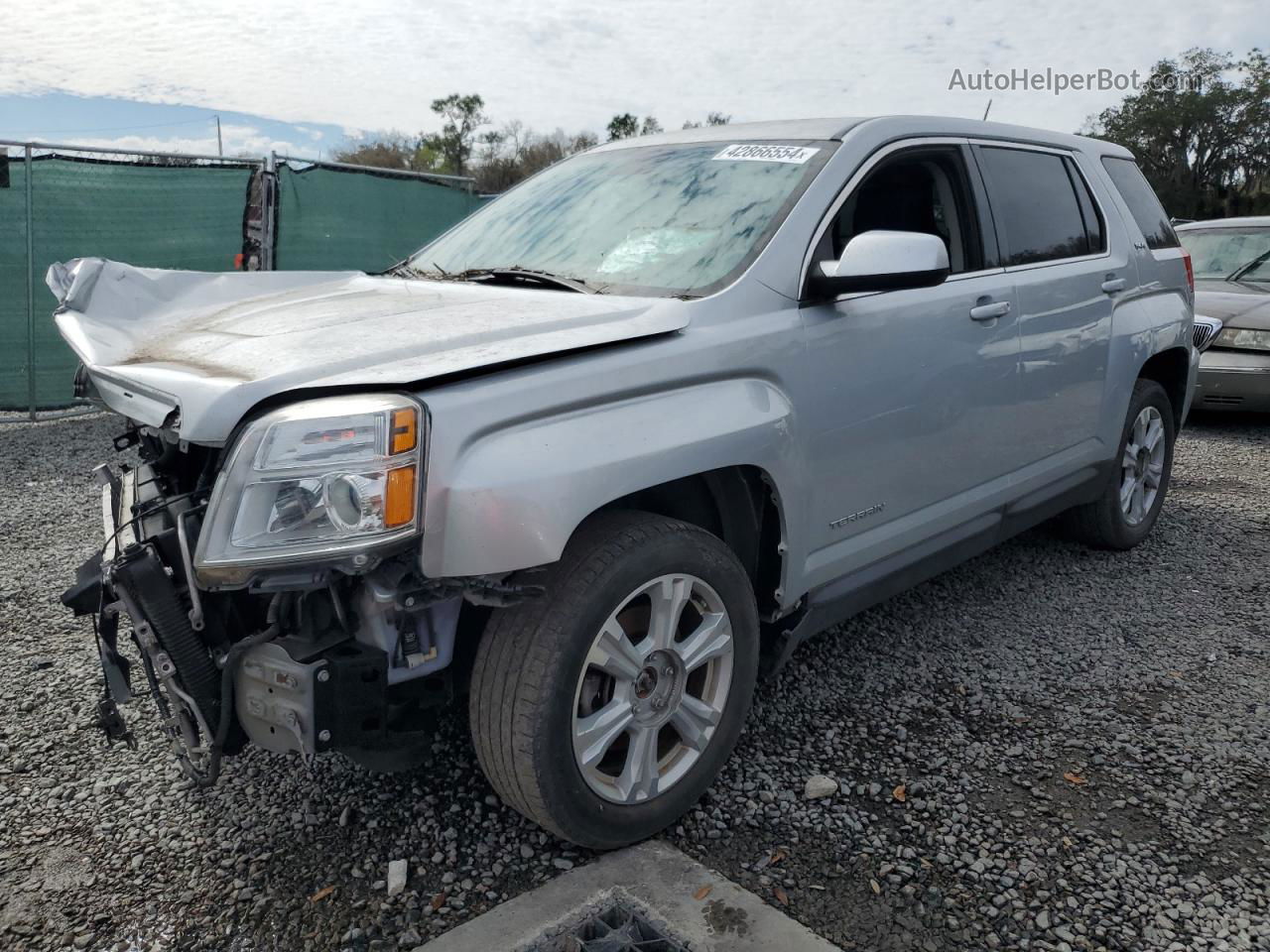 2017 Gmc Terrain Sle Silver vin: 2GKALMEK6H6317463