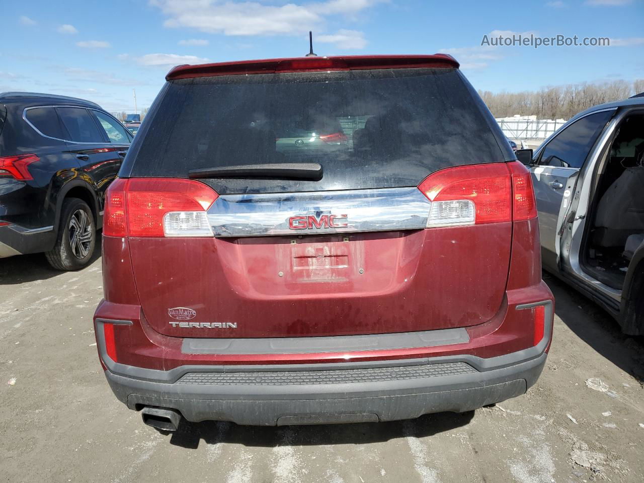 2016 Gmc Terrain Sle Burgundy vin: 2GKALMEK7G6248233