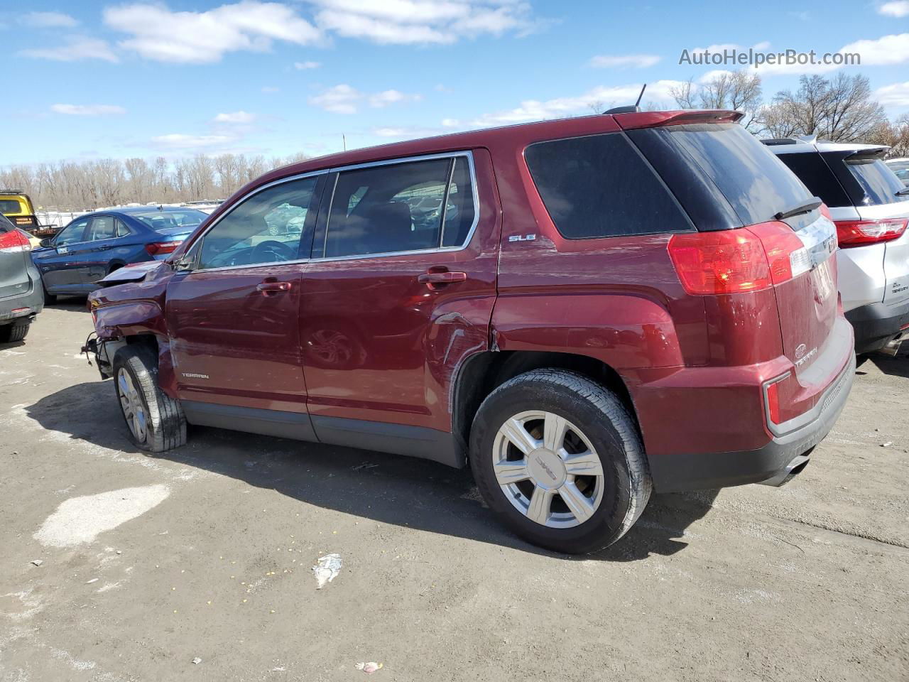 2016 Gmc Terrain Sle Burgundy vin: 2GKALMEK7G6248233