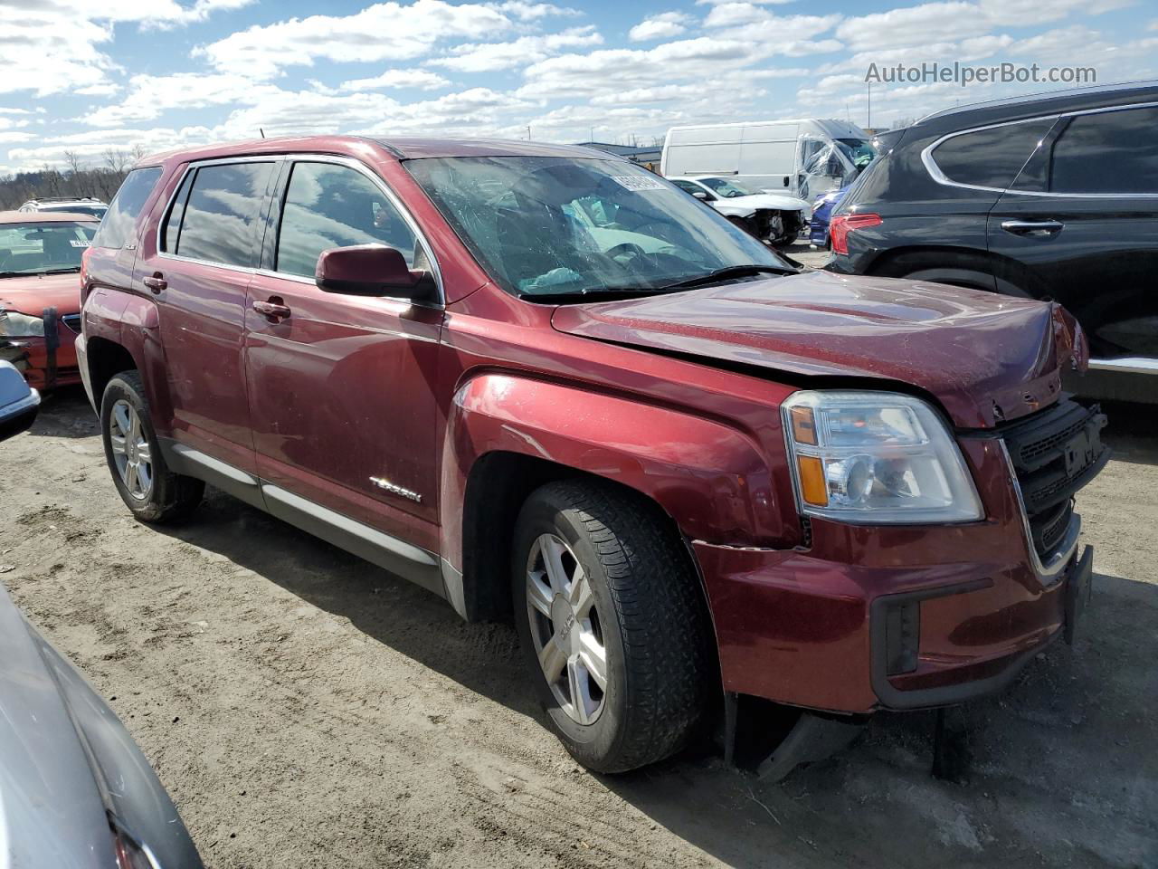 2016 Gmc Terrain Sle Burgundy vin: 2GKALMEK7G6248233