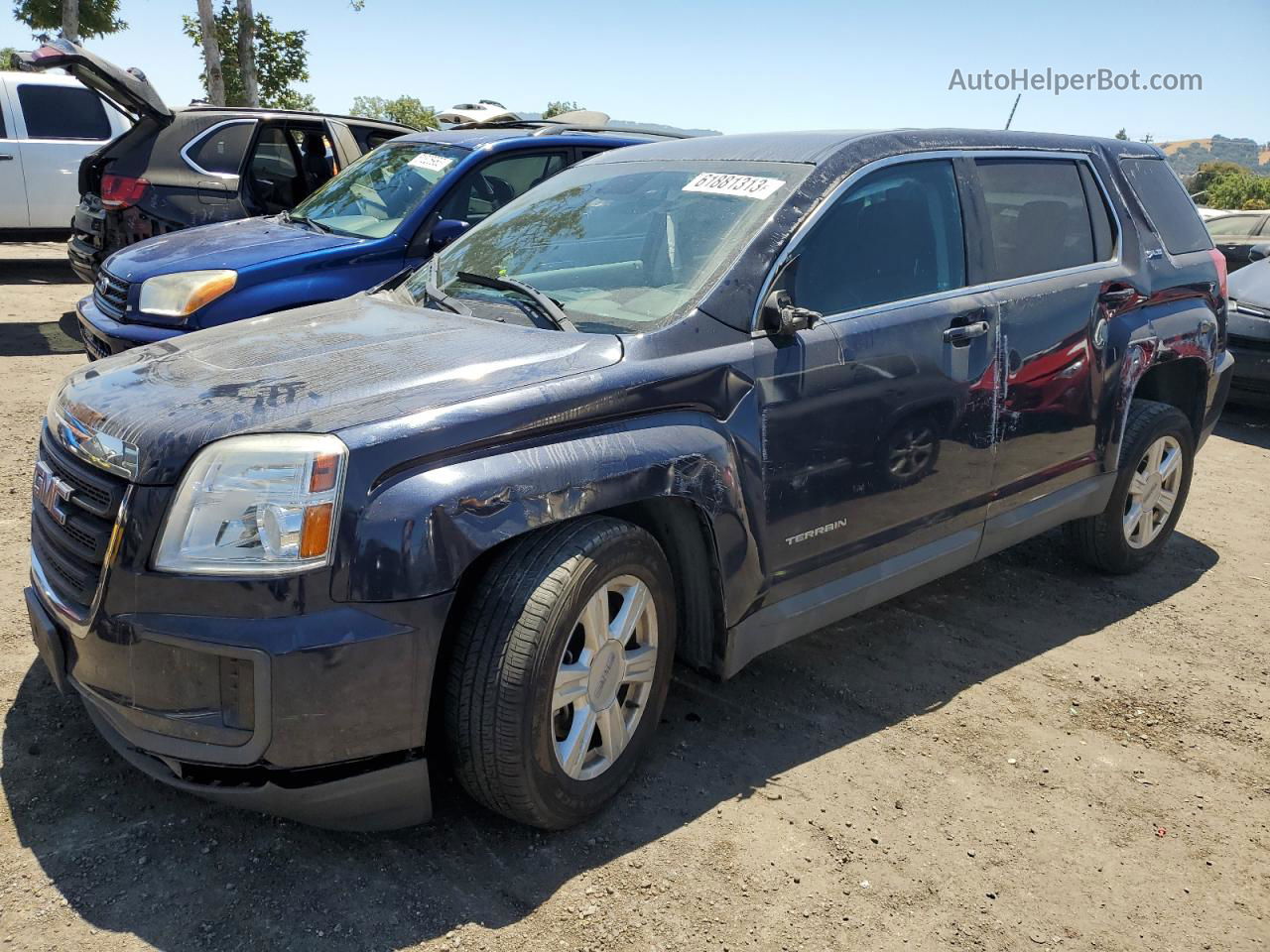 2016 Gmc Terrain Sle Blue vin: 2GKALMEK7G6323139