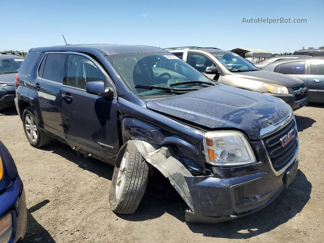 2016 Gmc Terrain Sle Blue vin: 2GKALMEK7G6323139