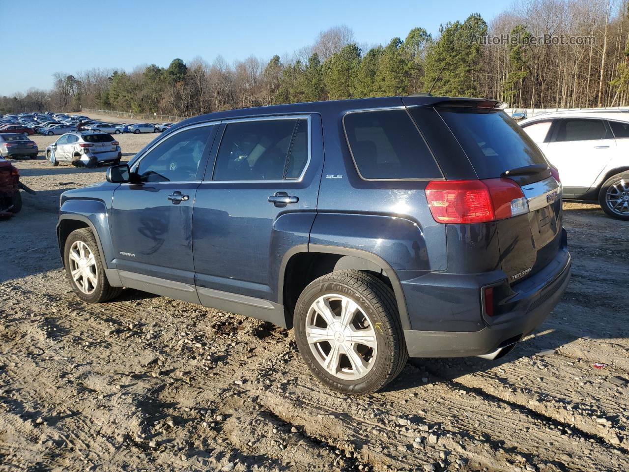 2017 Gmc Terrain Sle Blue vin: 2GKALMEK7H6295862