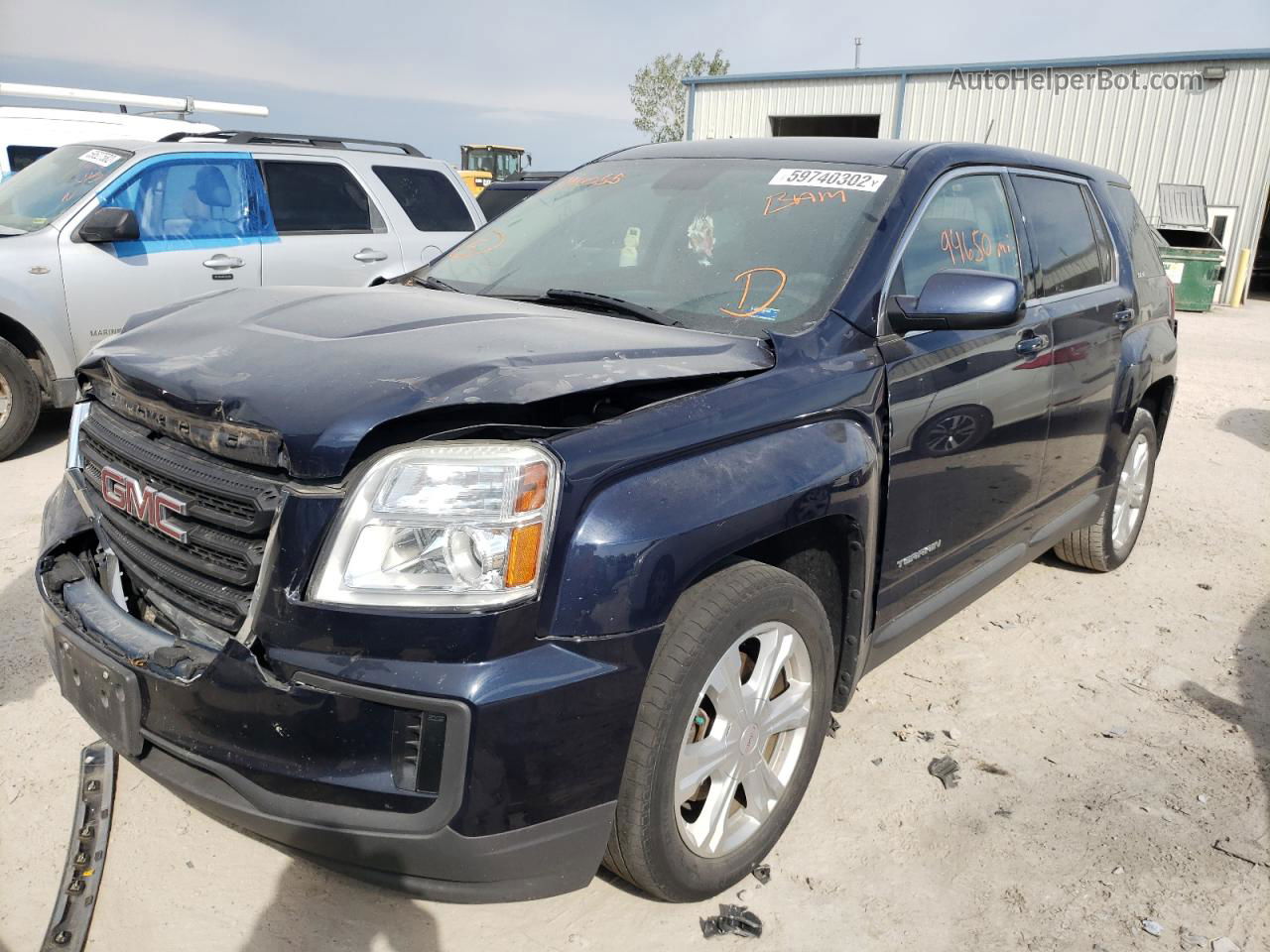 2017 Gmc Terrain Sle Blue vin: 2GKALMEK7H6318055