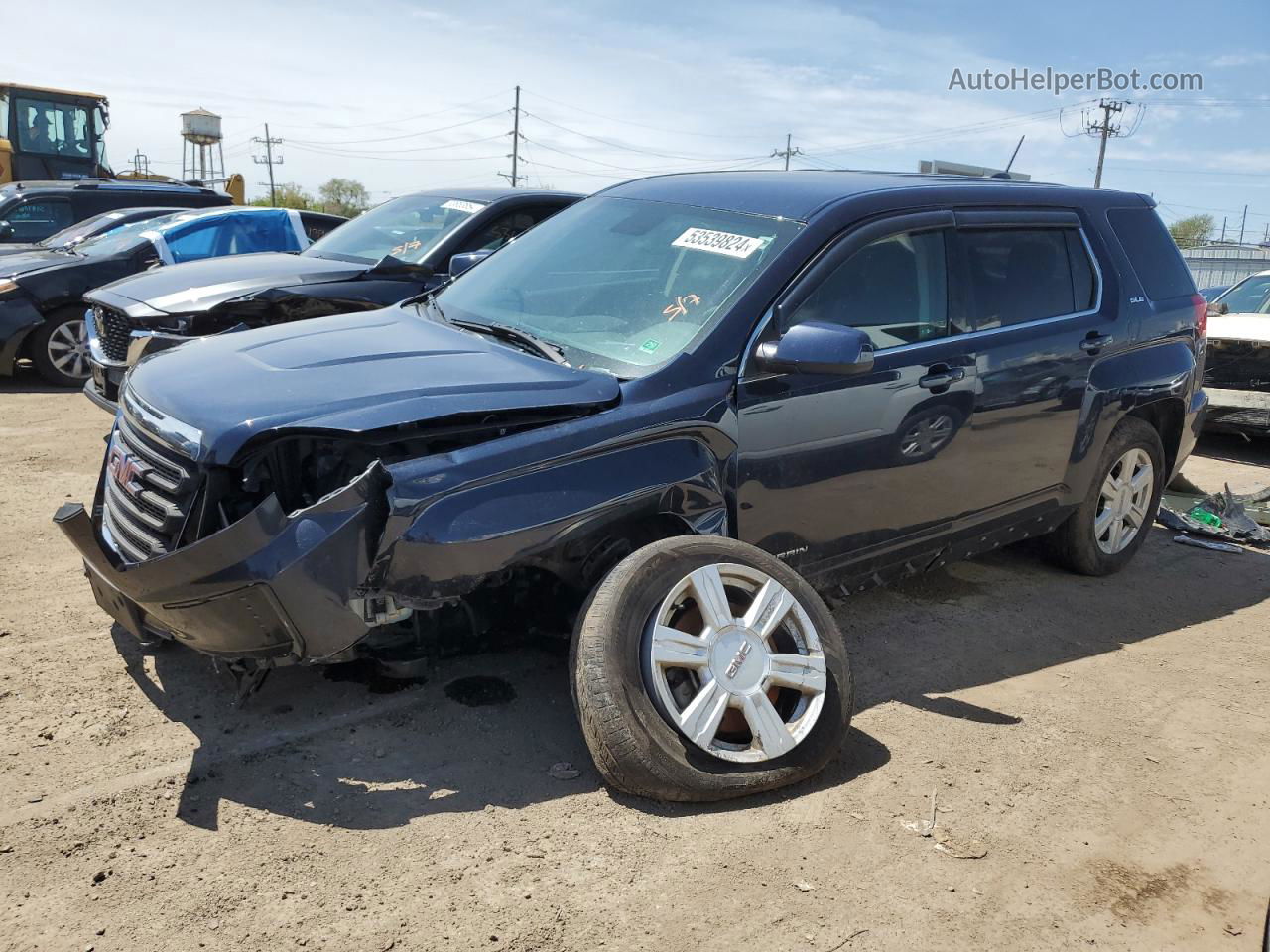 2016 Gmc Terrain Sle Синий vin: 2GKALMEK8G6357512