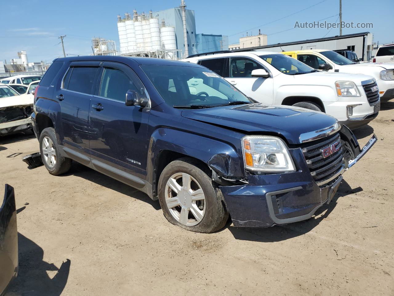 2016 Gmc Terrain Sle Синий vin: 2GKALMEK8G6357512