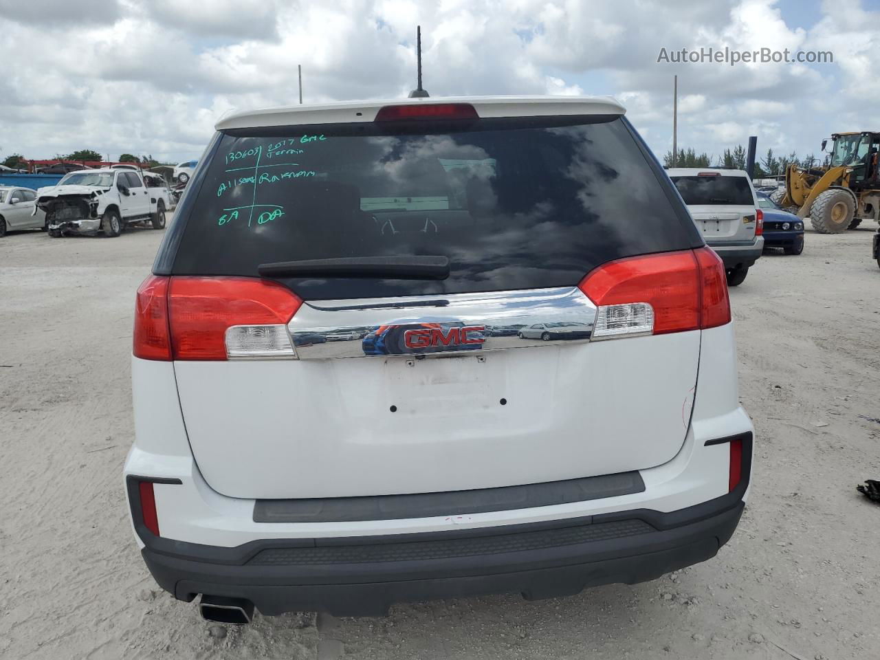 2017 Gmc Terrain Sle White vin: 2GKALMEK8H6117314