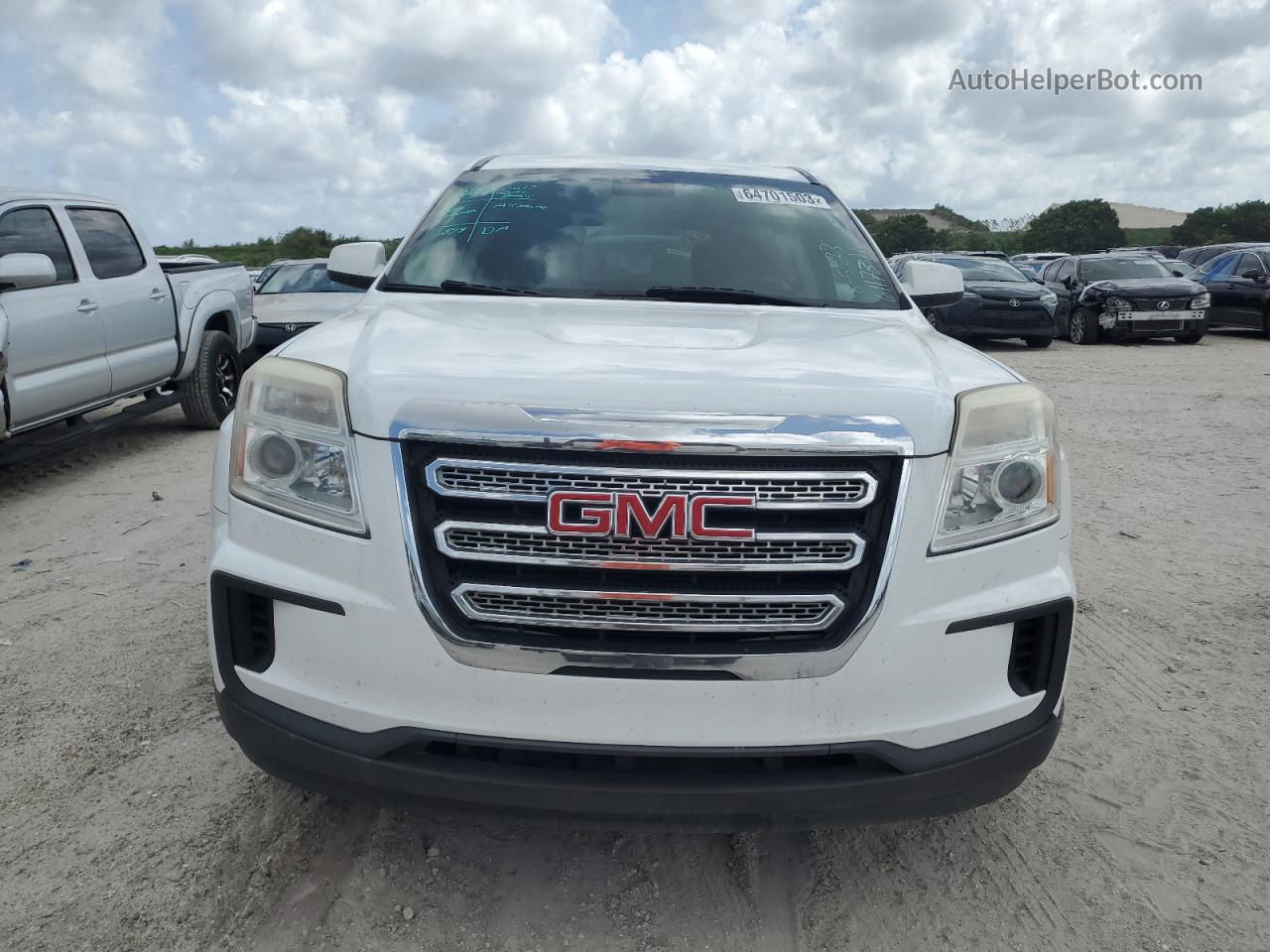 2017 Gmc Terrain Sle White vin: 2GKALMEK8H6117314