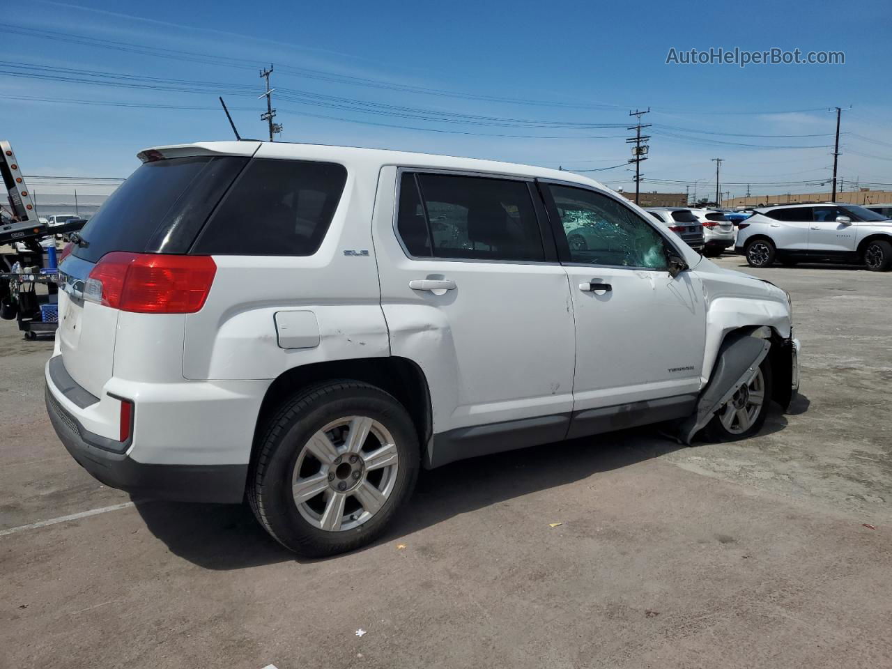 2016 Gmc Terrain Sle White vin: 2GKALMEK9G6280147