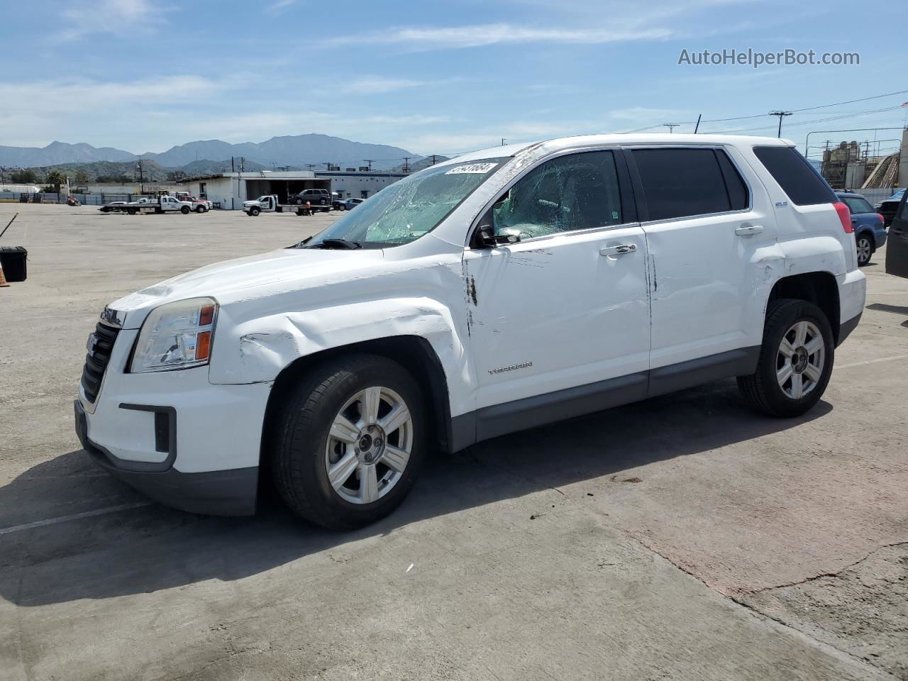 2016 Gmc Terrain Sle White vin: 2GKALMEK9G6280147