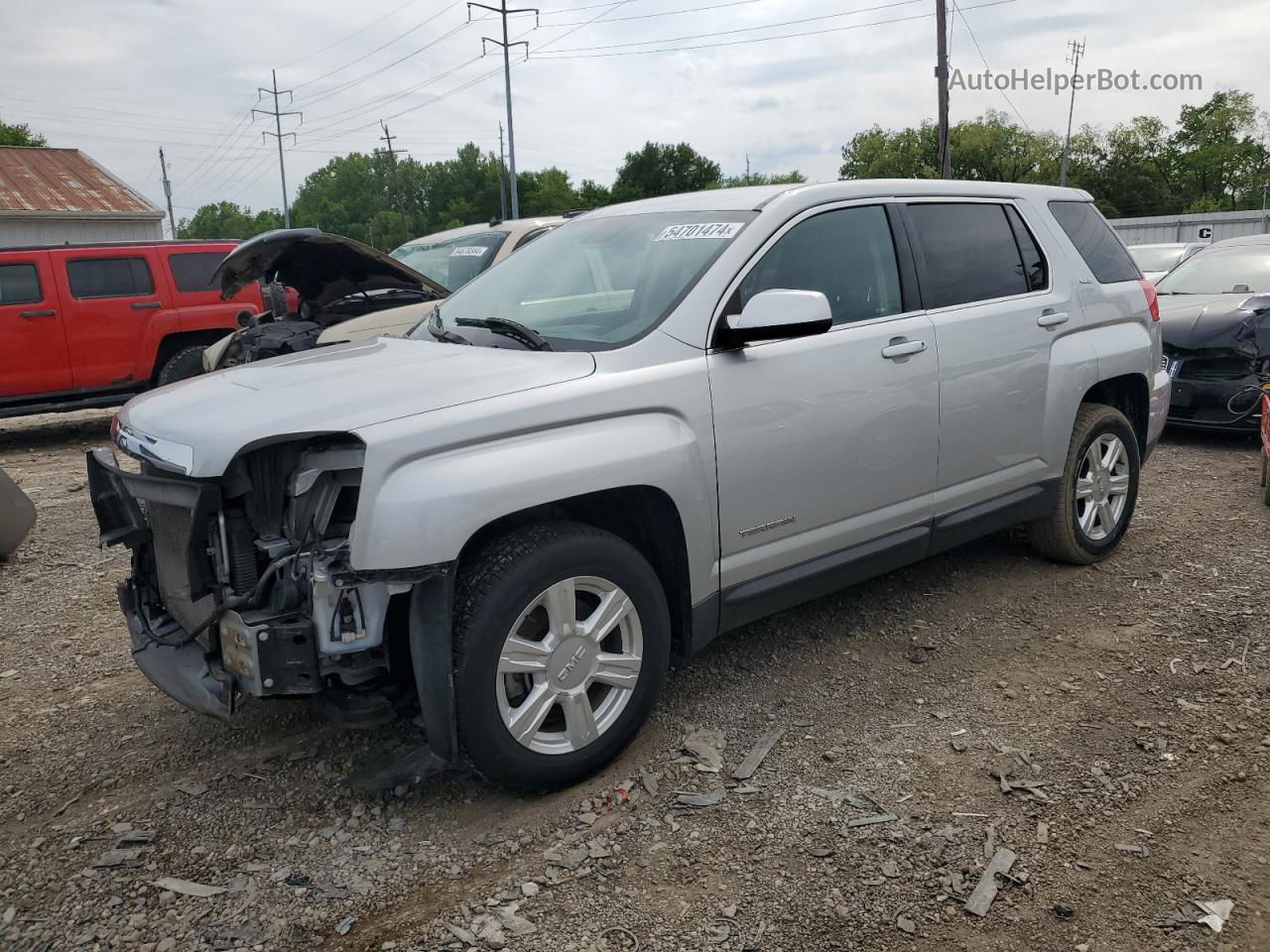 2016 Gmc Terrain Sle Серебряный vin: 2GKALMEK9G6326088