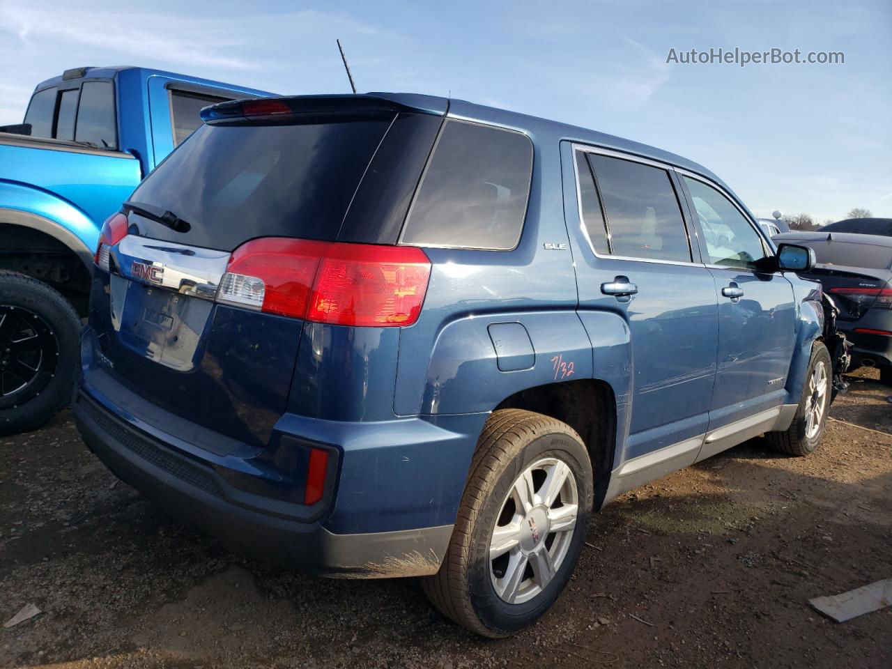 2016 Gmc Terrain Sle Blue vin: 2GKALMEK9G6329119