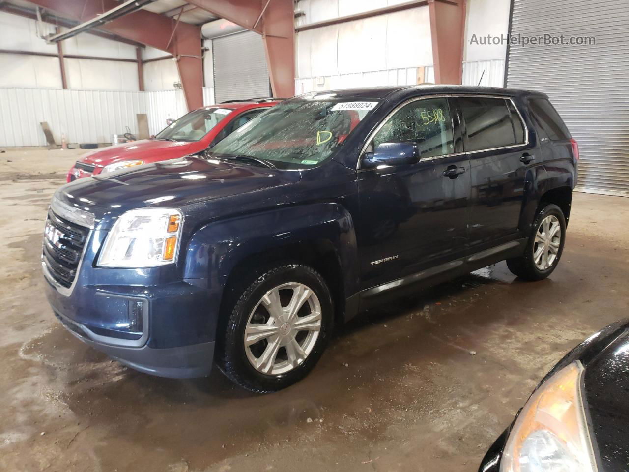 2017 Gmc Terrain Sle Синий vin: 2GKALMEK9H6320891