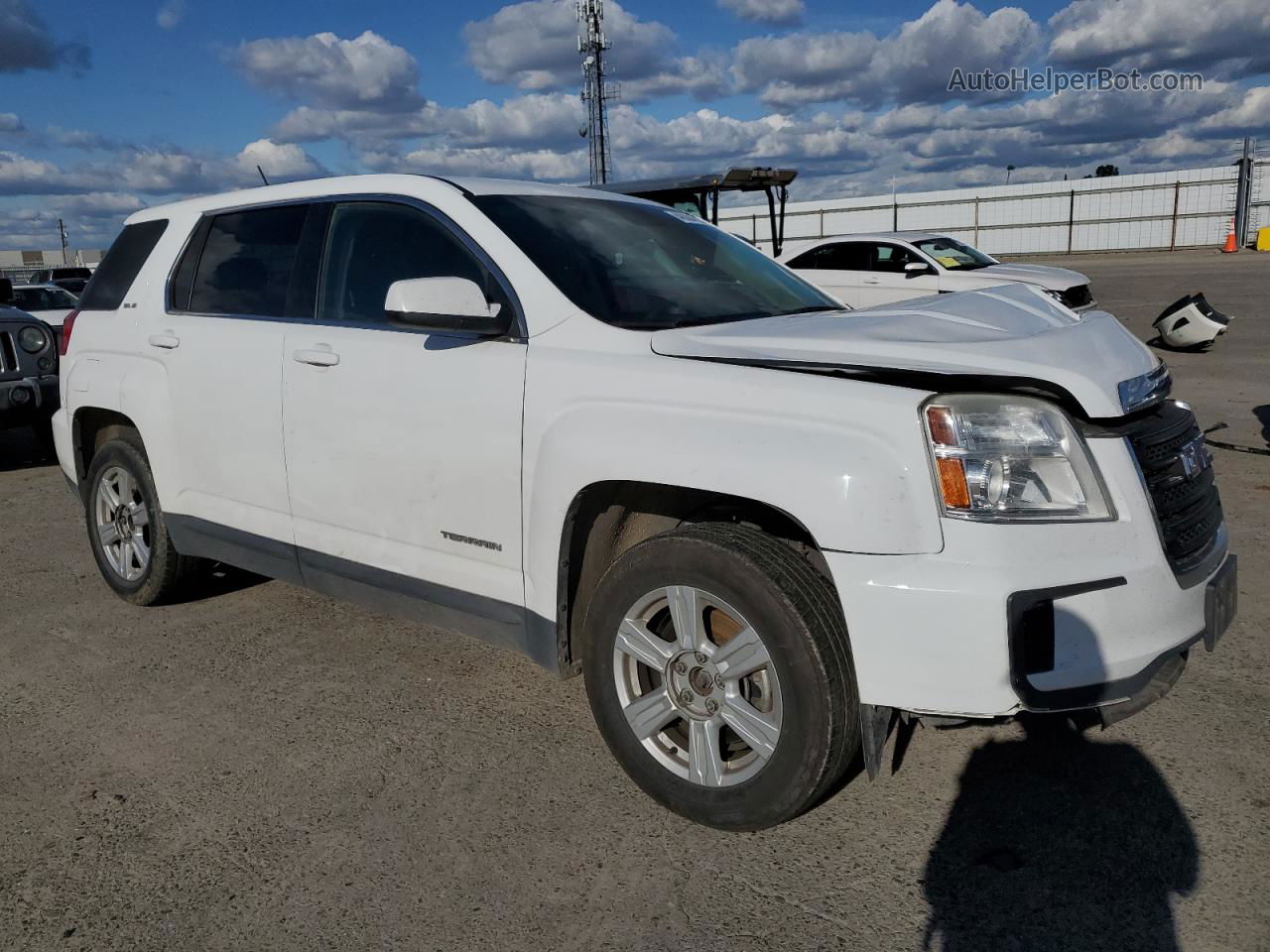 2016 Gmc Terrain Sle White vin: 2GKALMEKXG6100450