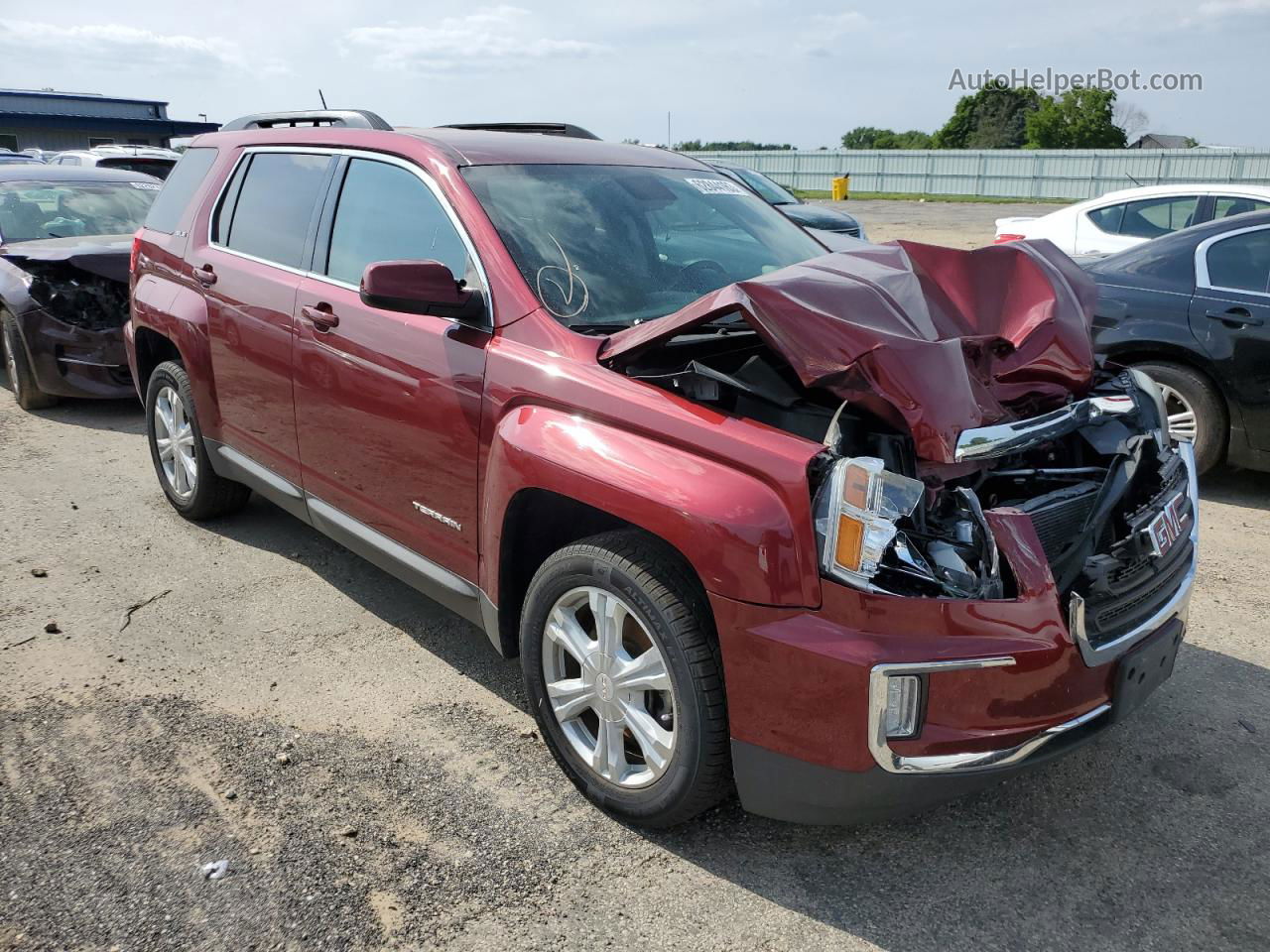 2017 Gmc Terrain Sle Maroon vin: 2GKALNEK4H6130650