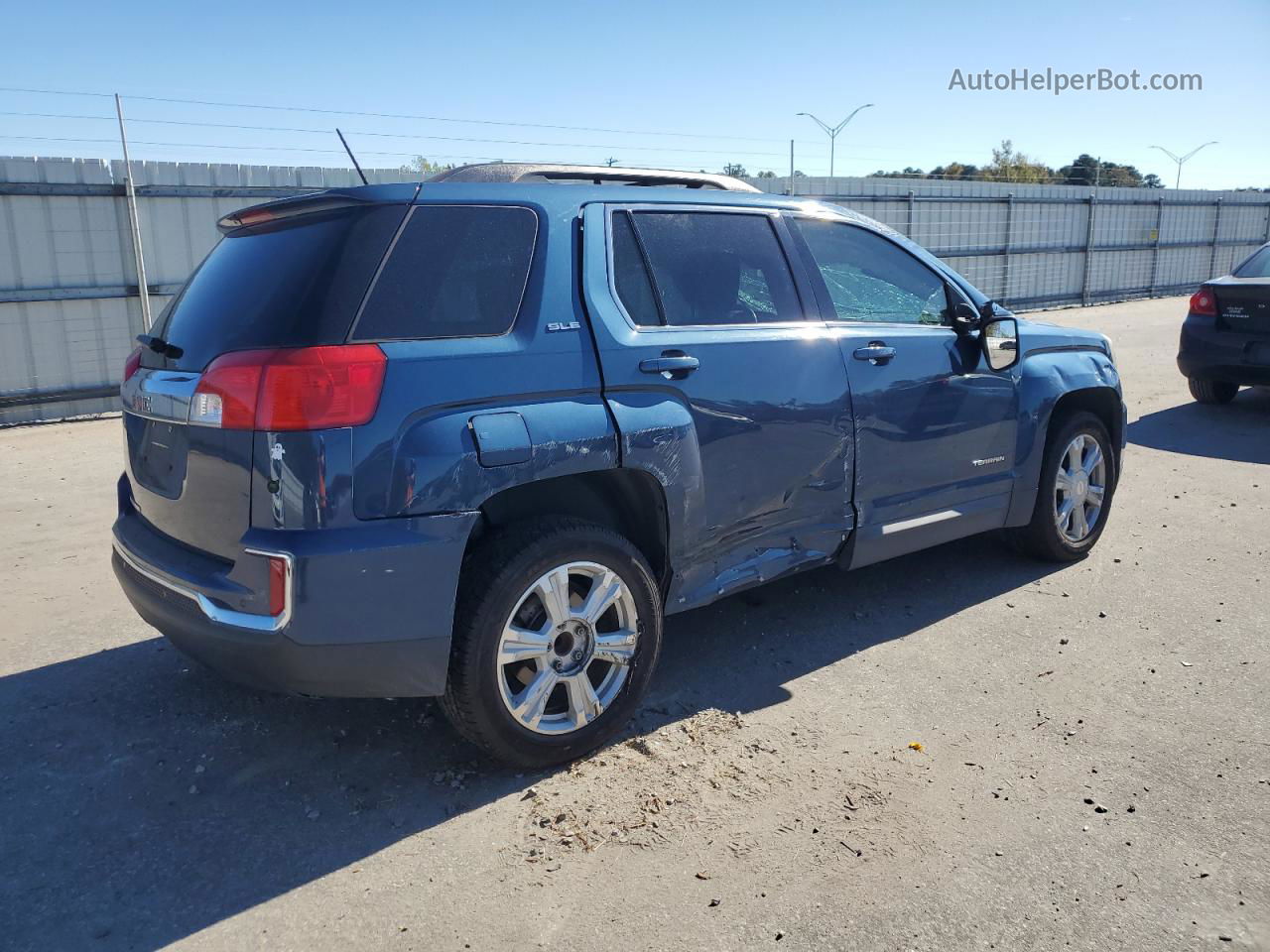 2017 Gmc Terrain Sle Синий vin: 2GKALNEK6H6120377