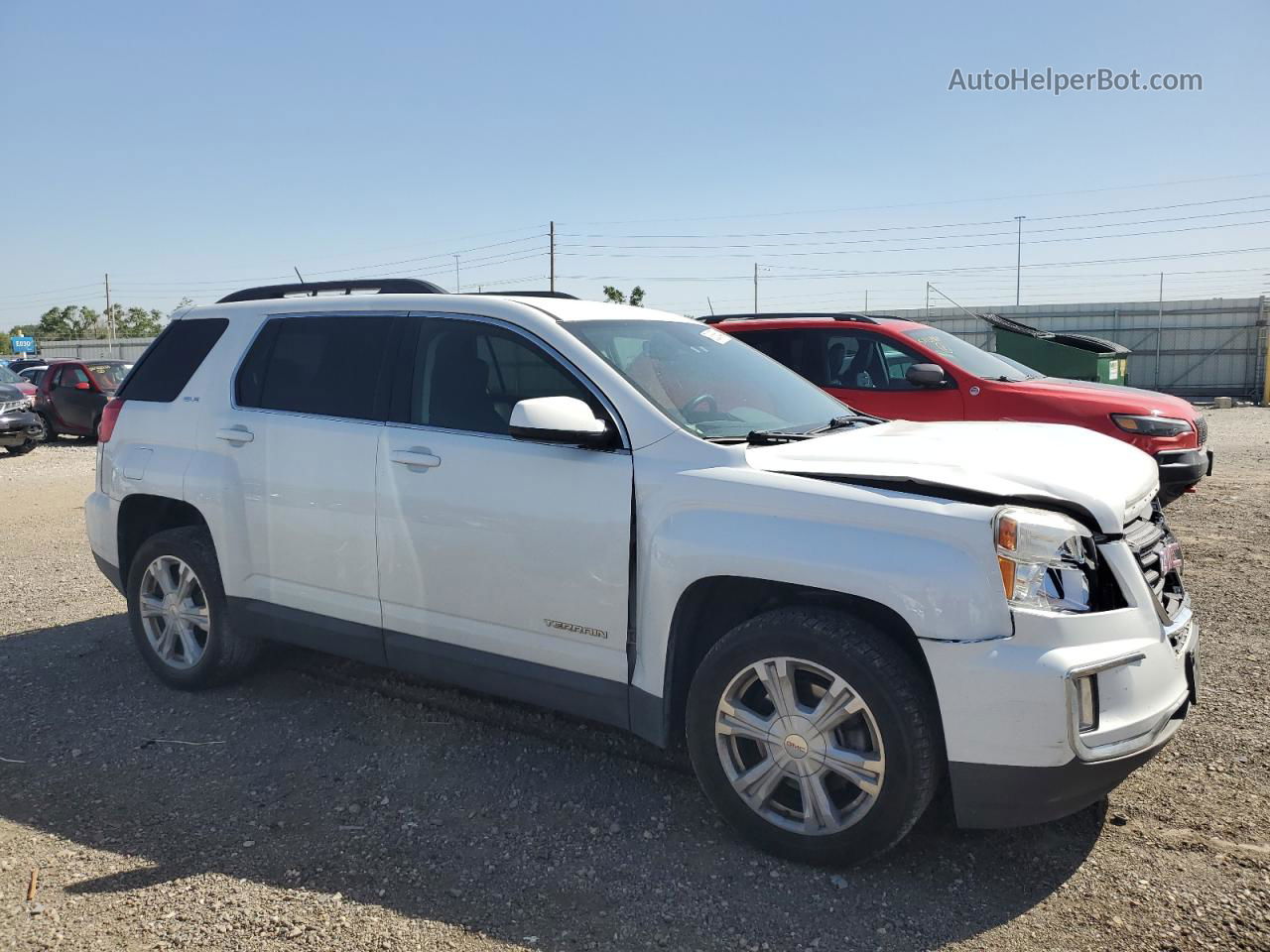 2017 Gmc Terrain Sle White vin: 2GKALNEK7H6343821