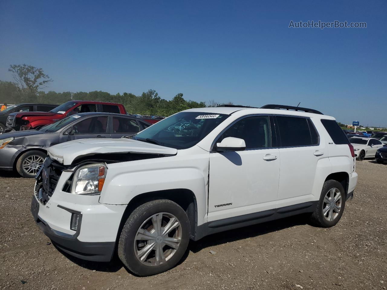 2017 Gmc Terrain Sle White vin: 2GKALNEK7H6343821