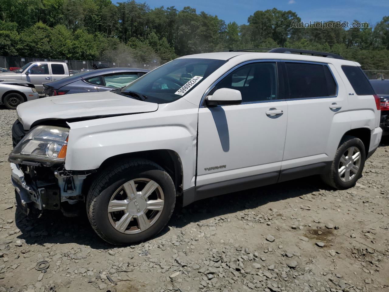 2016 Gmc Terrain Sle White vin: 2GKALNEK9G6314979