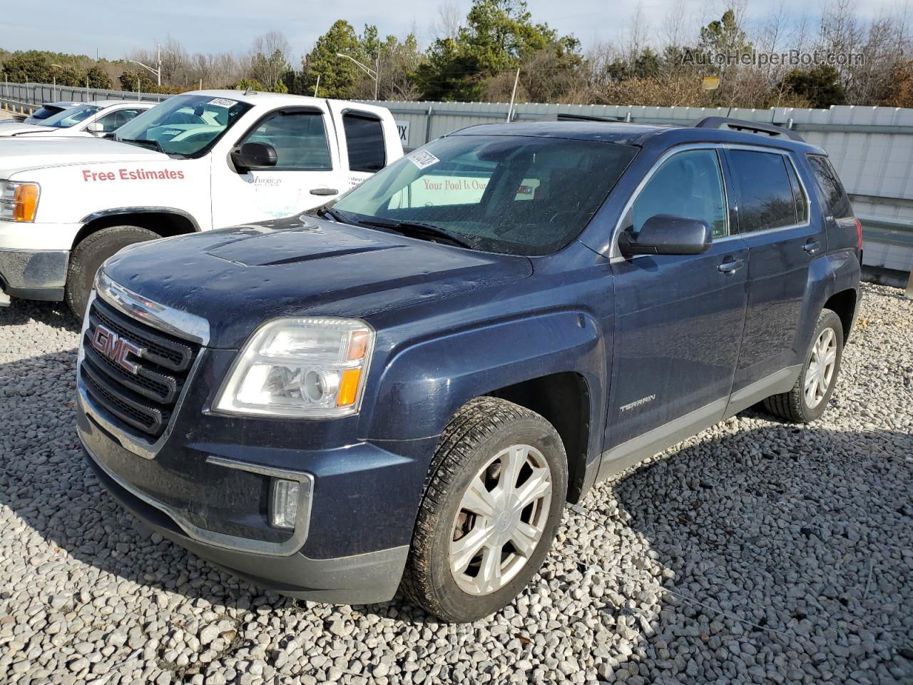 2017 Gmc Terrain Sle Blue vin: 2GKALNEK9H6138453