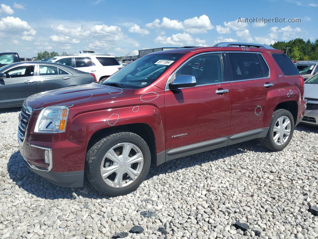 2016 Gmc Terrain Slt Burgundy vin: 2GKALPEK3G6153959