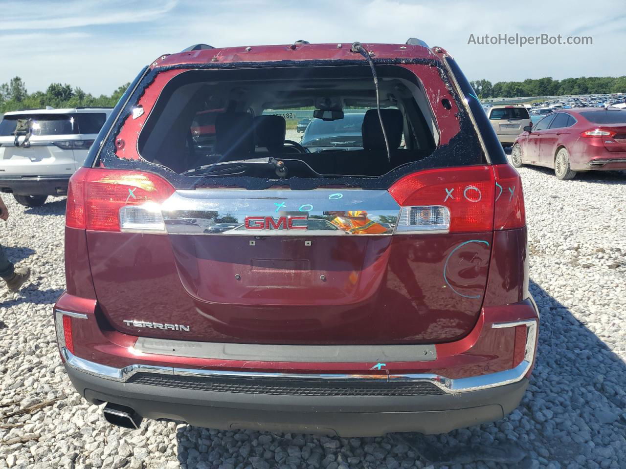 2016 Gmc Terrain Slt Burgundy vin: 2GKALPEK3G6153959