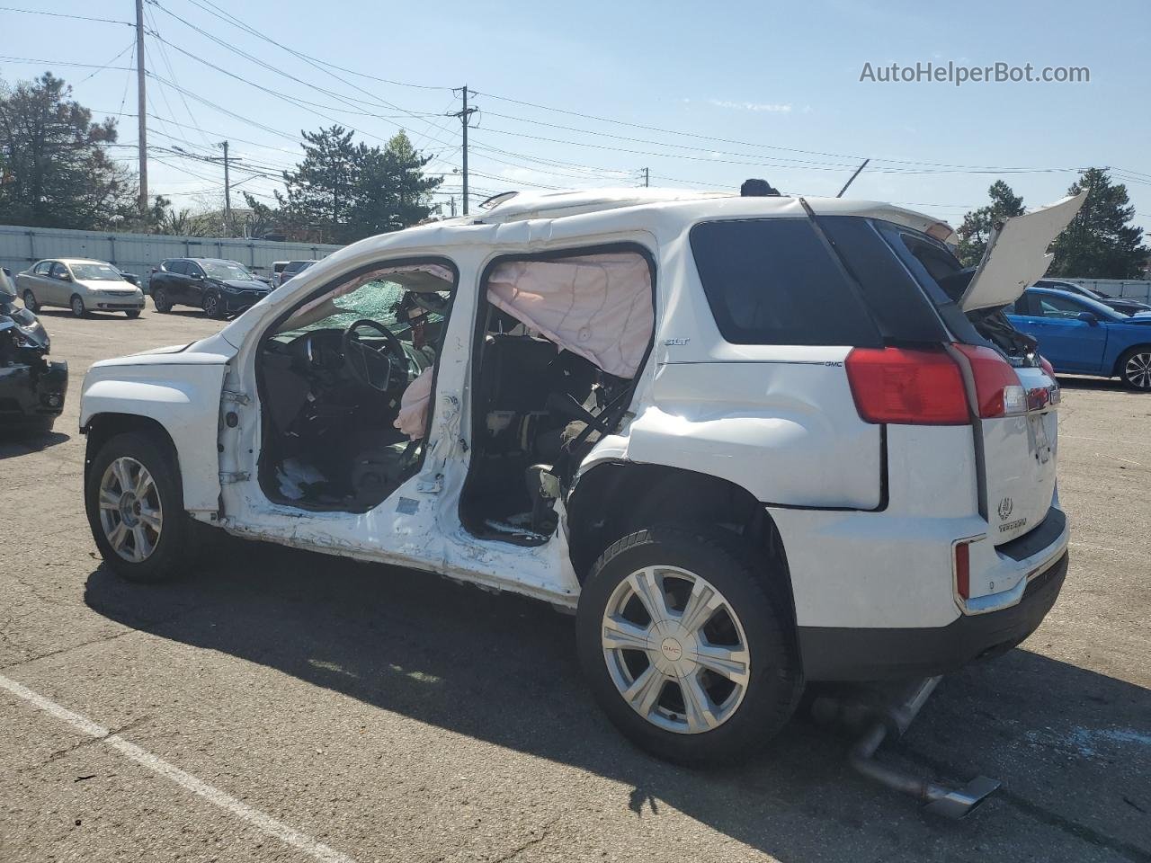 2017 Gmc Terrain Slt White vin: 2GKALPEK4H6272704