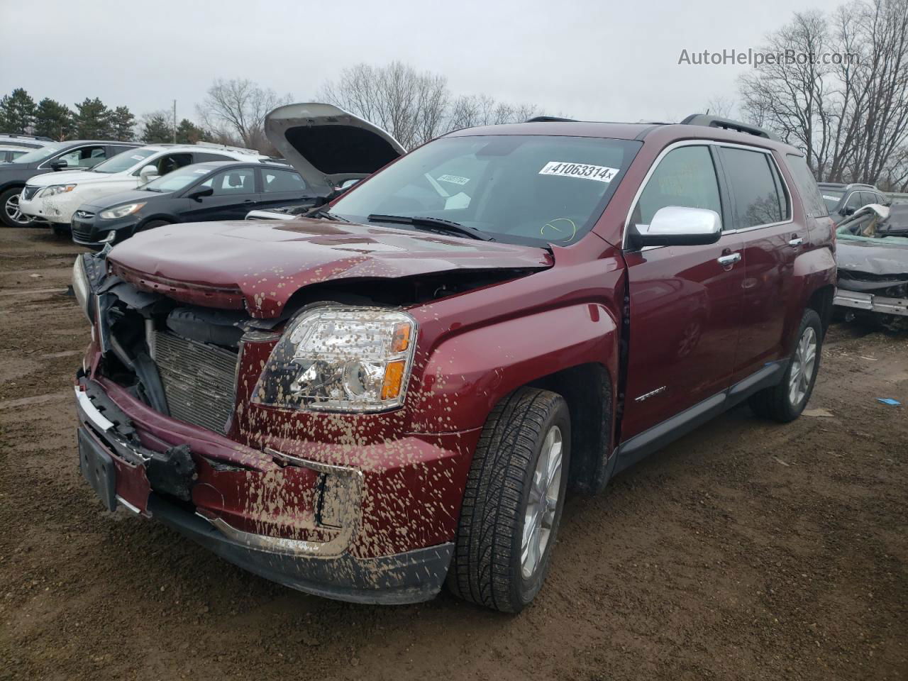 2016 Gmc Terrain Sle Бордовый vin: 2GKFLNE30G6324170