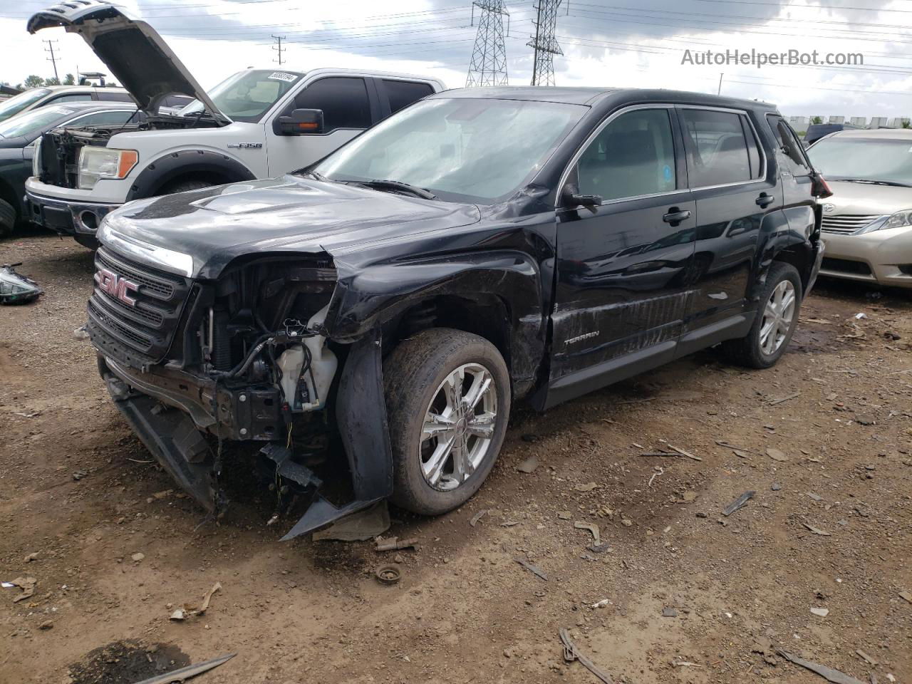 2017 Gmc Terrain Sle Черный vin: 2GKFLNE30H6153079