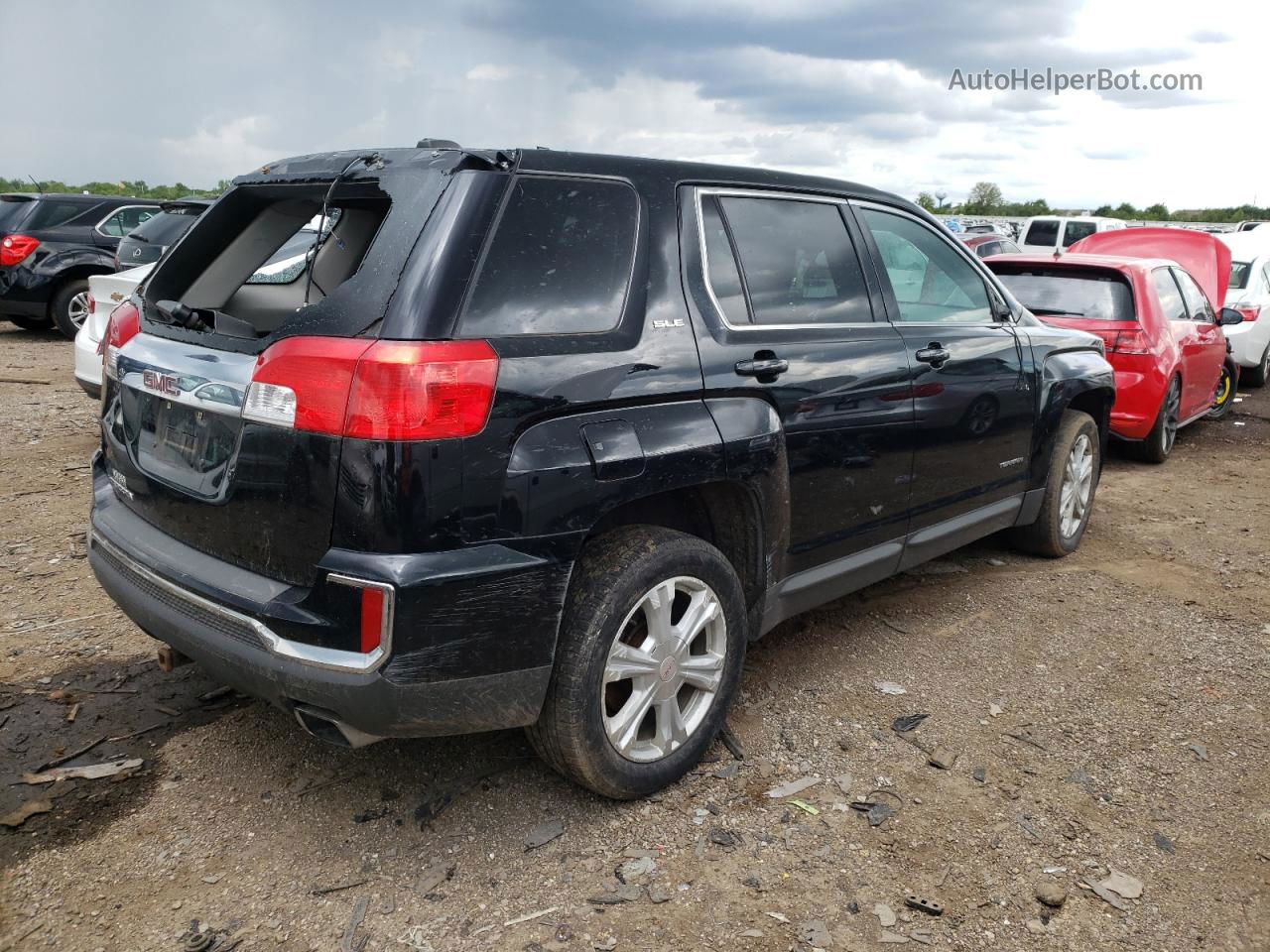 2017 Gmc Terrain Sle Черный vin: 2GKFLNE30H6153079