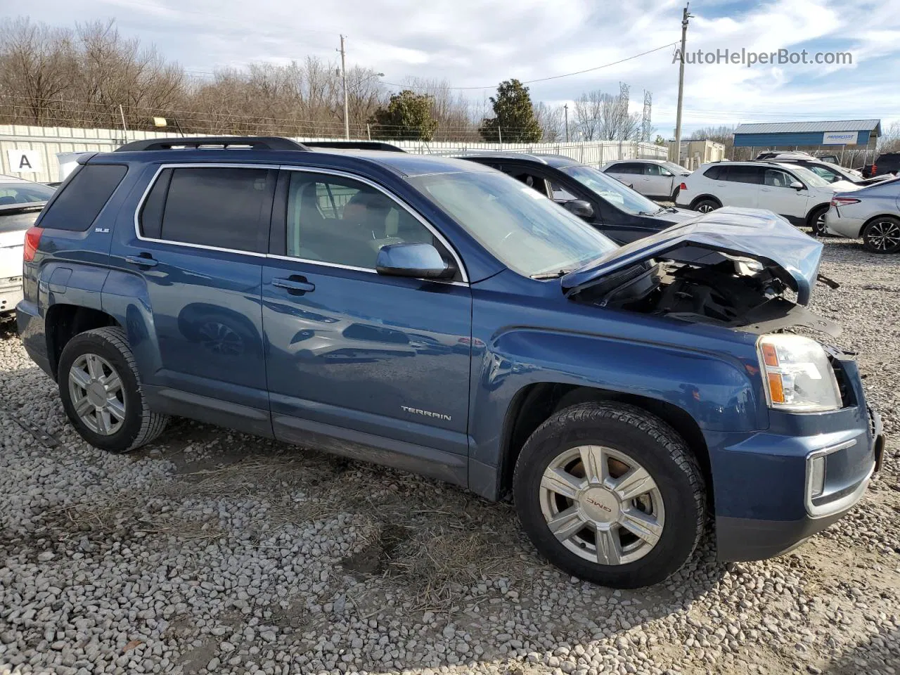 2016 Gmc Terrain Sle Blue vin: 2GKFLNE33G6134878