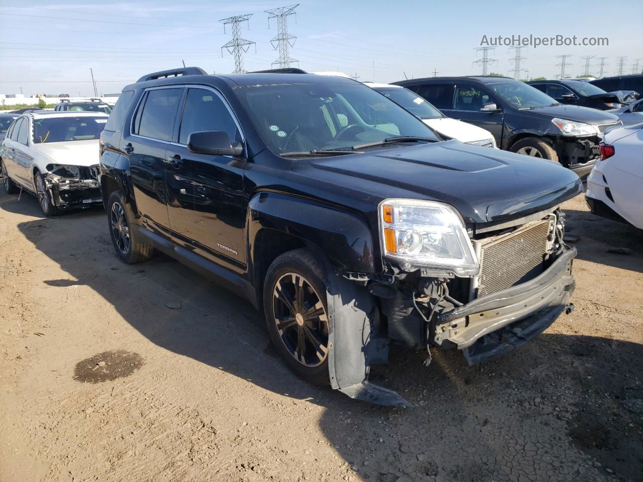 2017 Gmc Terrain Sle Black vin: 2GKFLNE34H6162237