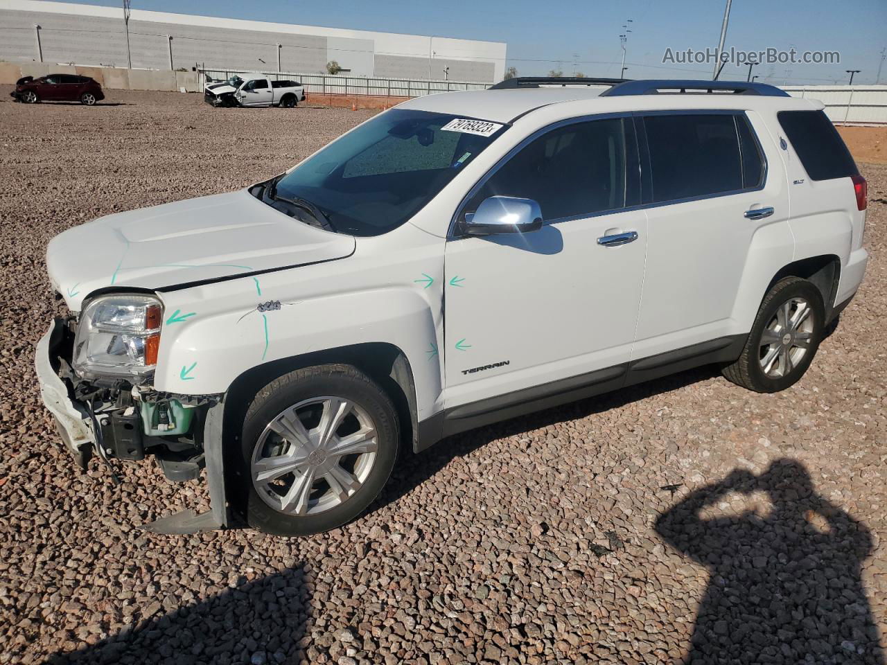 2016 Gmc Terrain Slt White vin: 2GKFLPE32G6141302