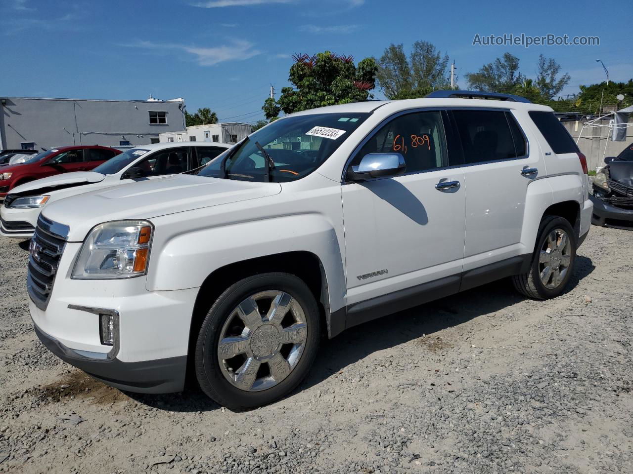 2016 Gmc Terrain Slt White vin: 2GKFLPE34G6123903