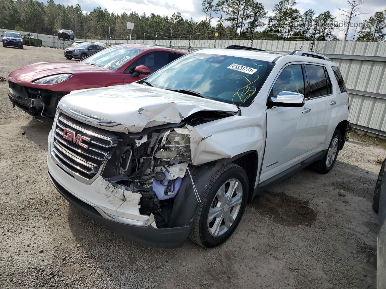 2016 Gmc Terrain Slt White vin: 2GKFLPE35G6335578