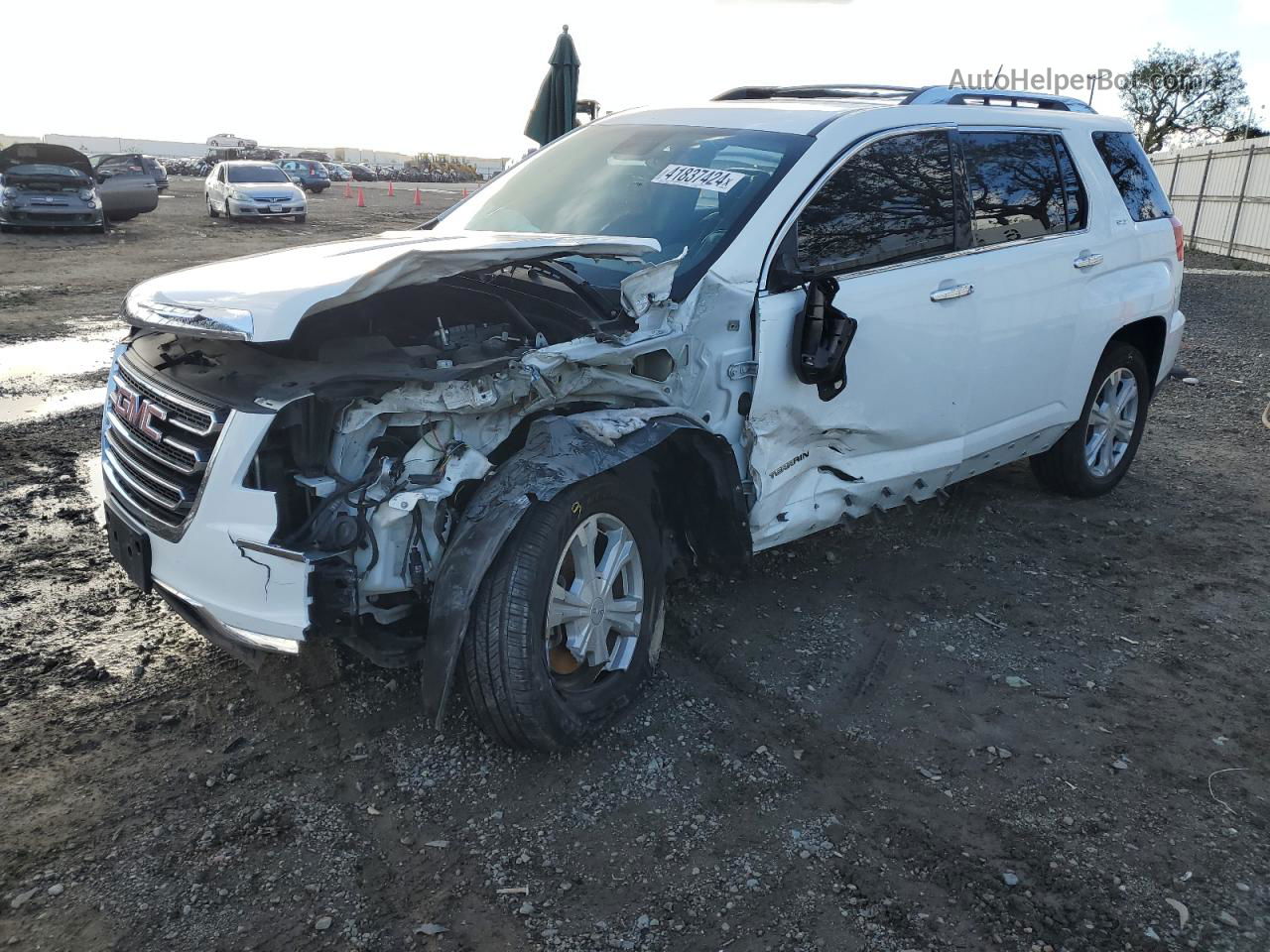 2016 Gmc Terrain Slt White vin: 2GKFLPE36G6127693