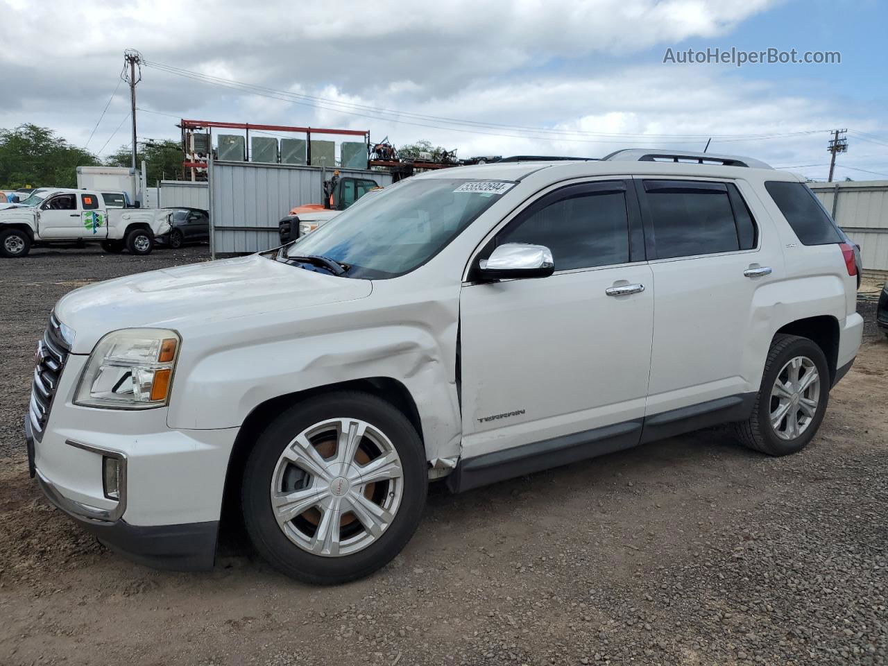 2017 Gmc Terrain Slt Белый vin: 2GKFLPE37H6216982