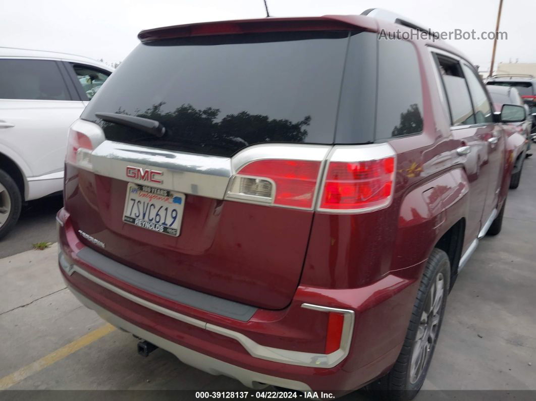 2016 Gmc Terrain Denali Burgundy vin: 2GKFLRE36G6260689