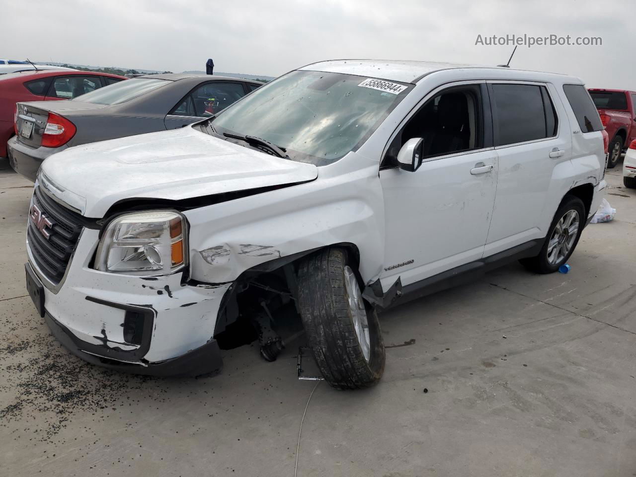 2017 Gmc Terrain Sle White vin: 2GKFLSEK0H6270151