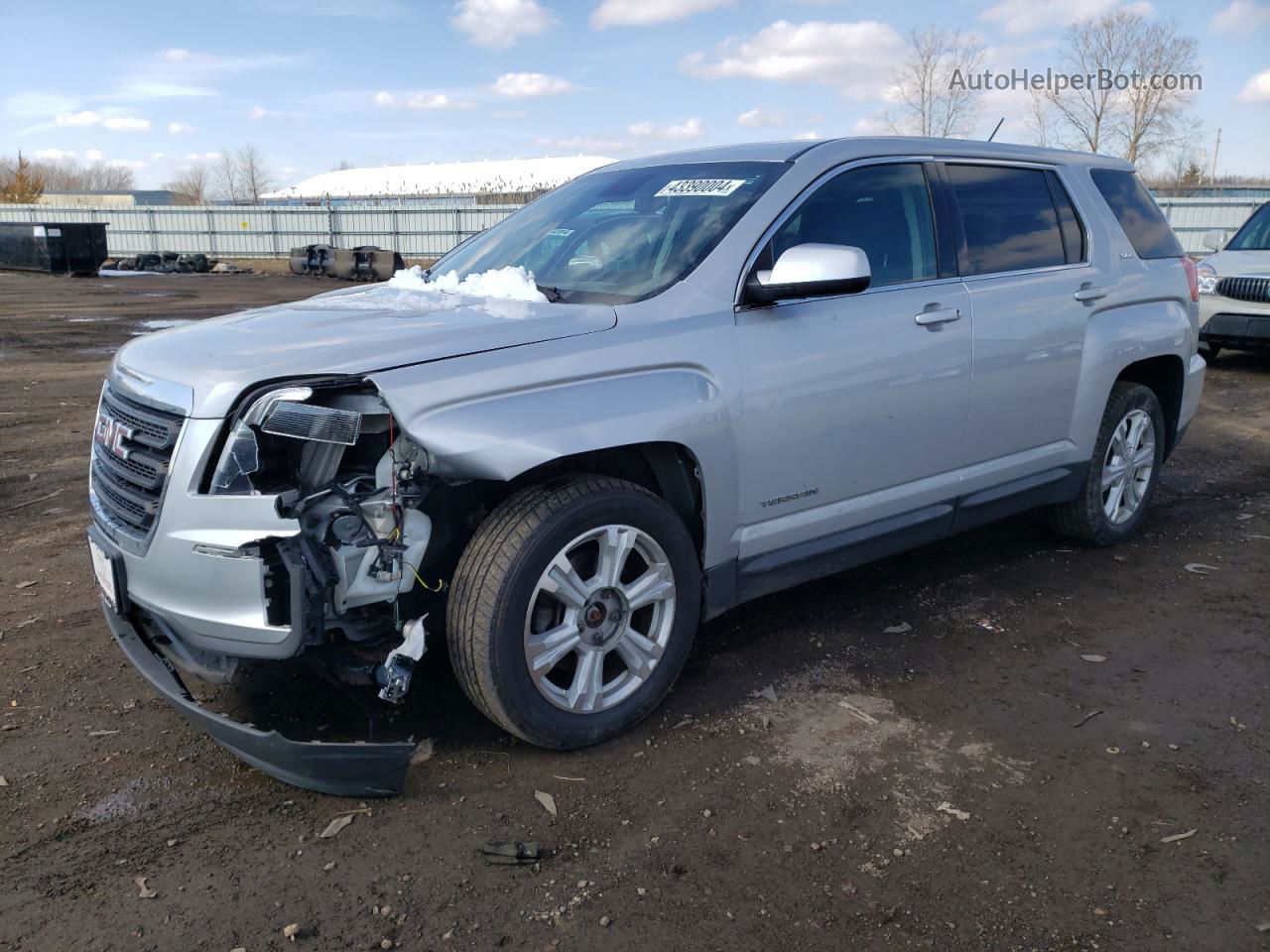 2017 Gmc Terrain Sle Silver vin: 2GKFLSEK2H6157382