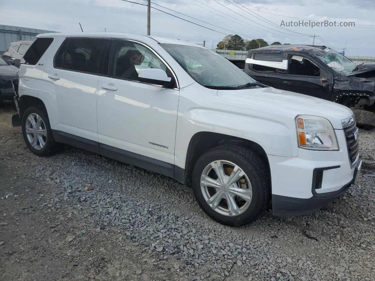 2017 Gmc Terrain Sle White vin: 2GKFLSEK2H6276906