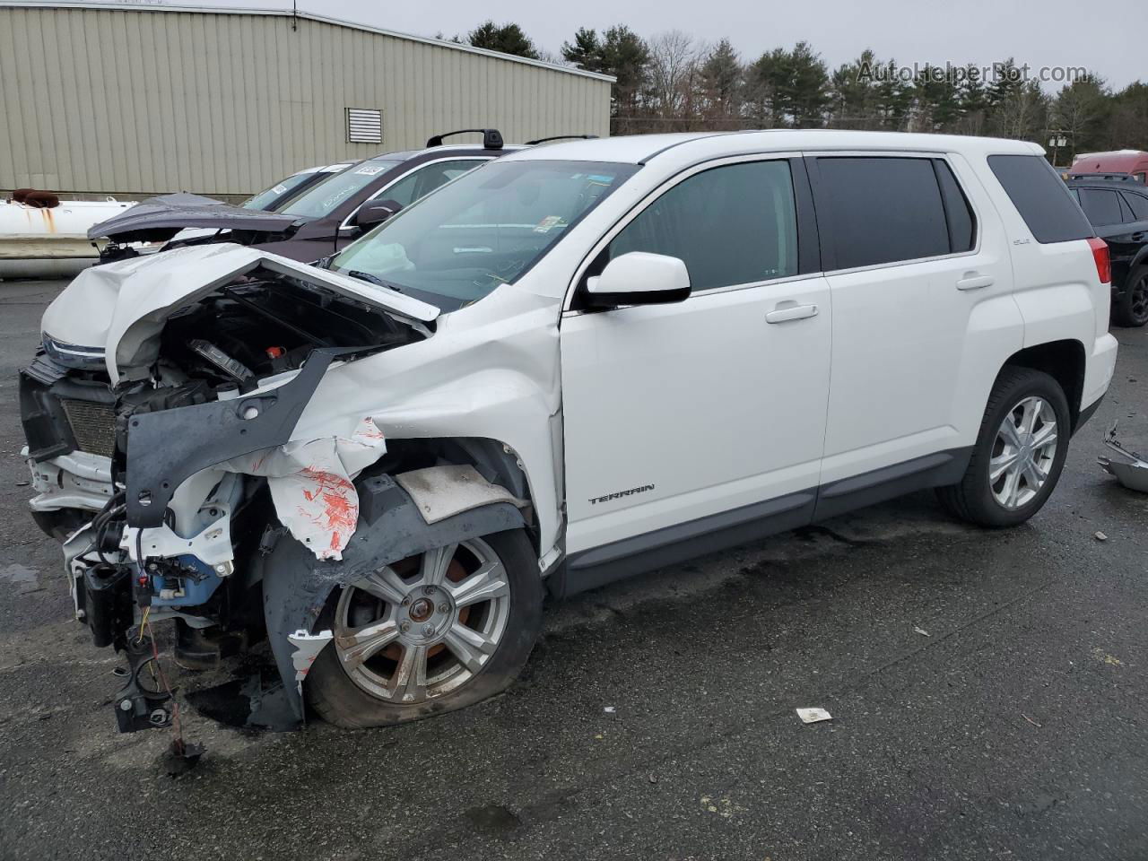 2017 Gmc Terrain Sle White vin: 2GKFLSEK2H6280311