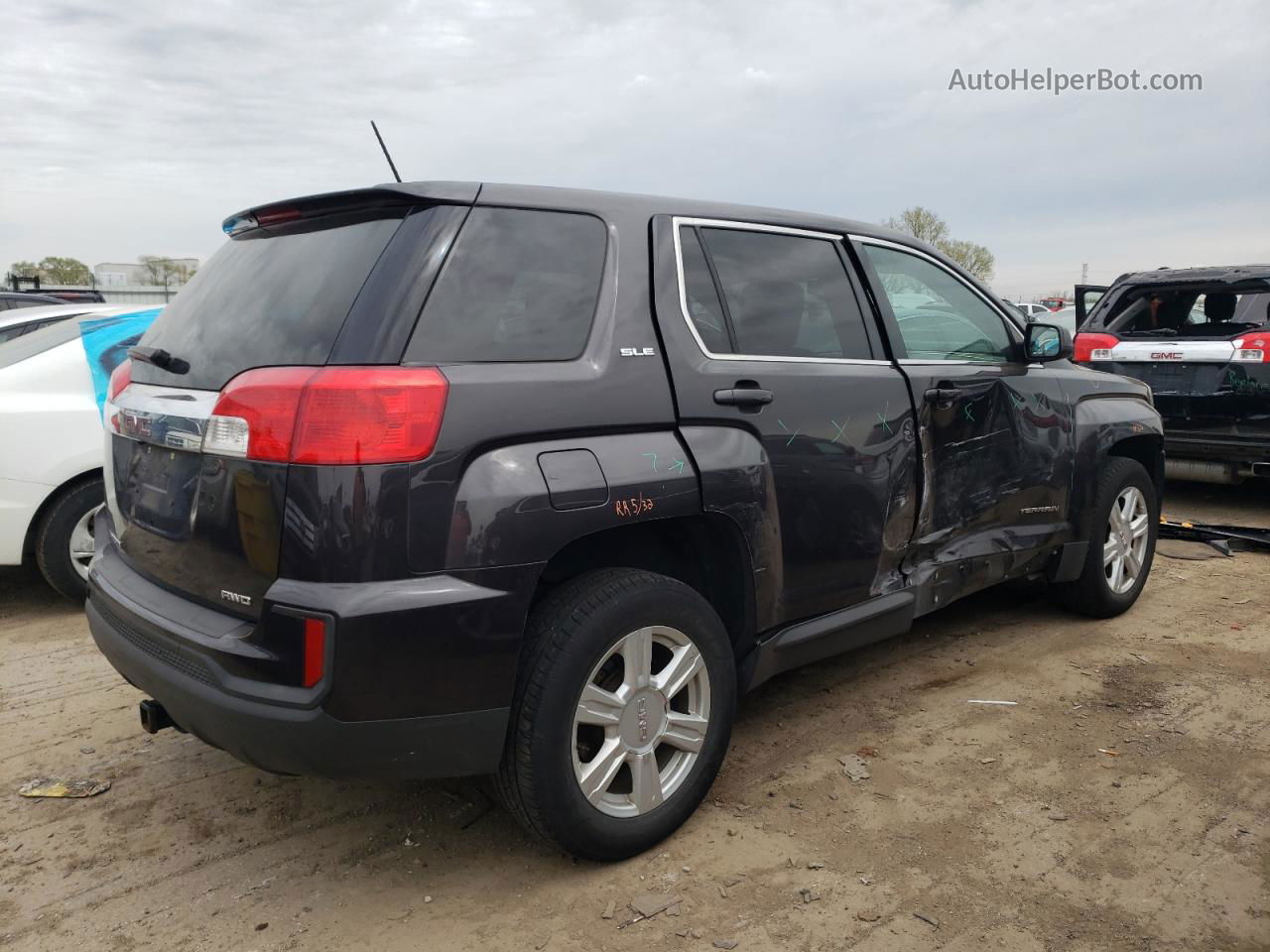 2016 Gmc Terrain Sle Серый vin: 2GKFLSEK3G6256551