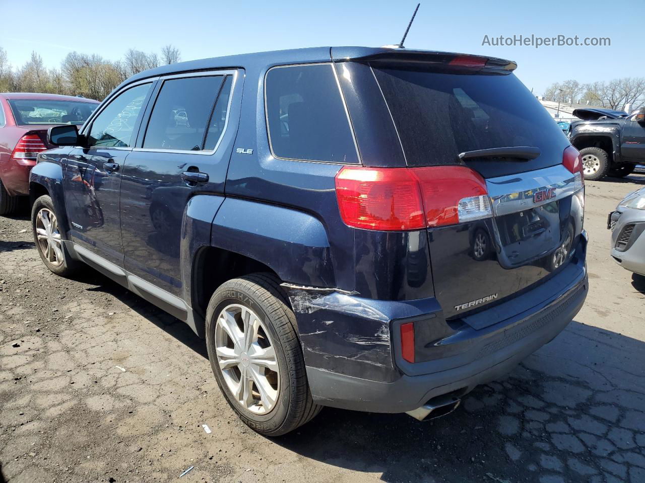 2017 Gmc Terrain Sle Синий vin: 2GKFLSEK6H6232570