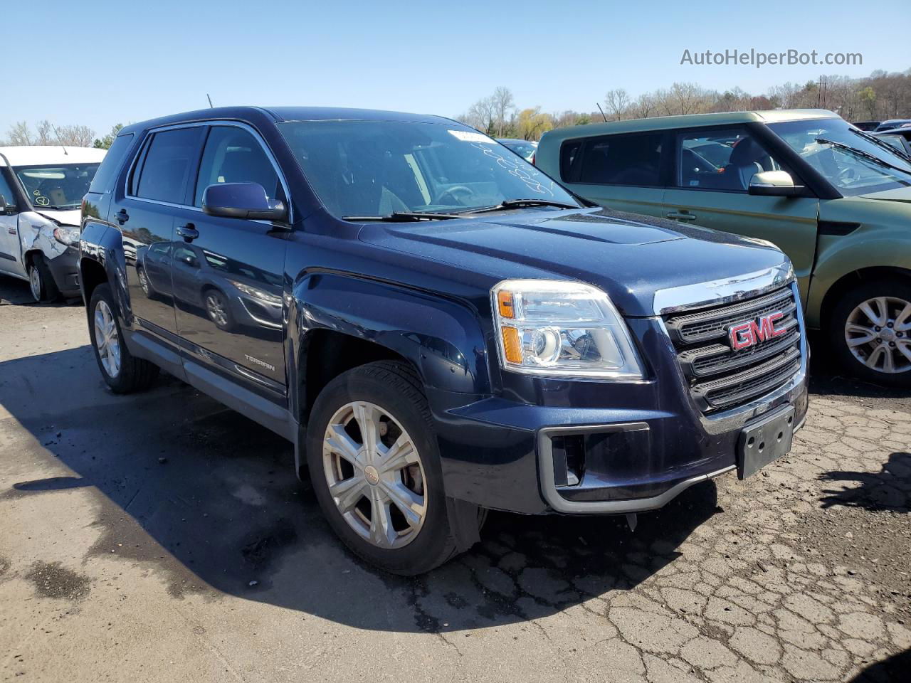 2017 Gmc Terrain Sle Синий vin: 2GKFLSEK6H6232570