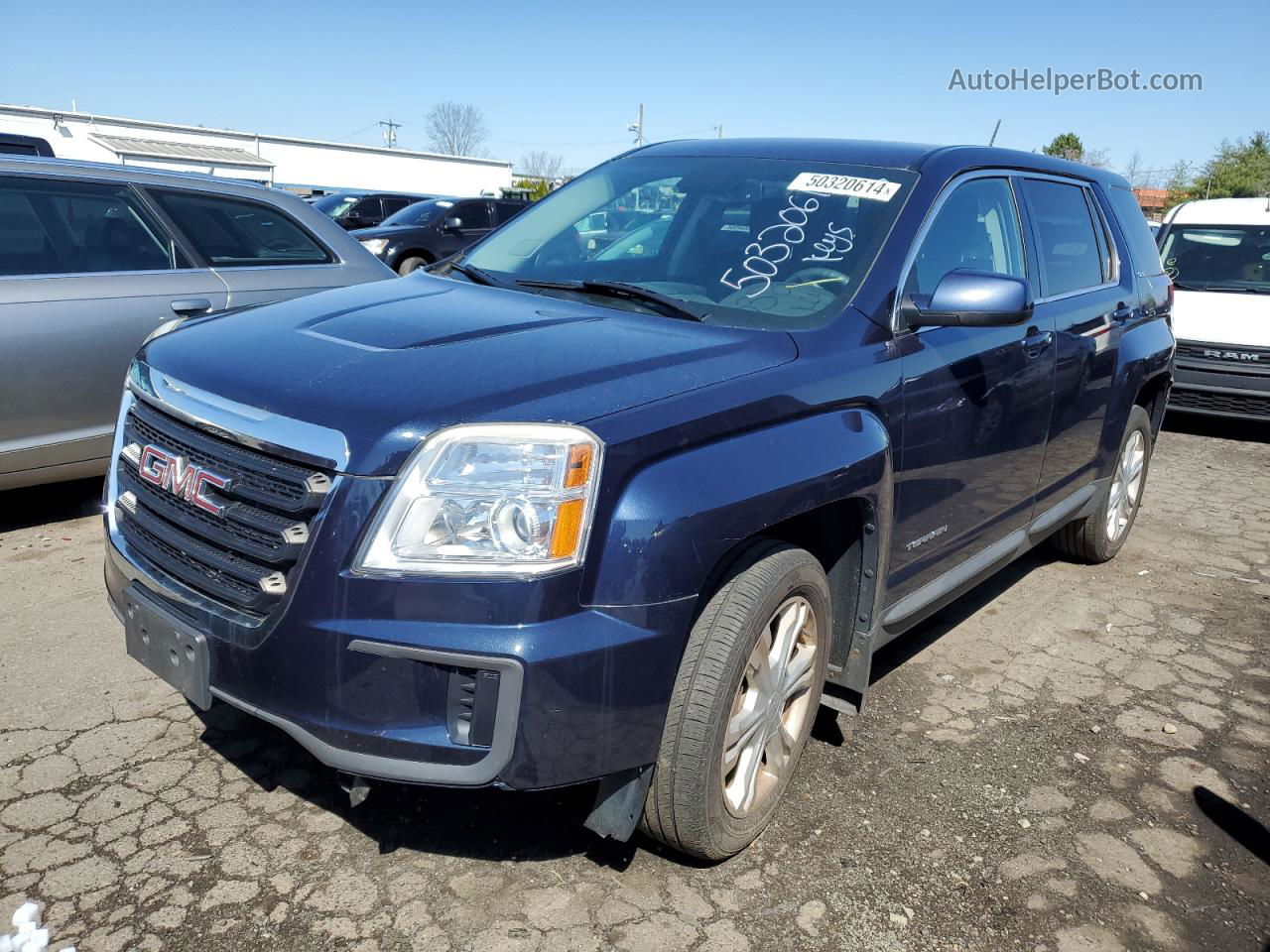 2017 Gmc Terrain Sle Синий vin: 2GKFLSEK6H6232570