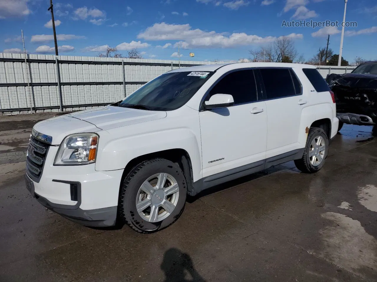 2016 Gmc Terrain Sle White vin: 2GKFLSEK8G6189736