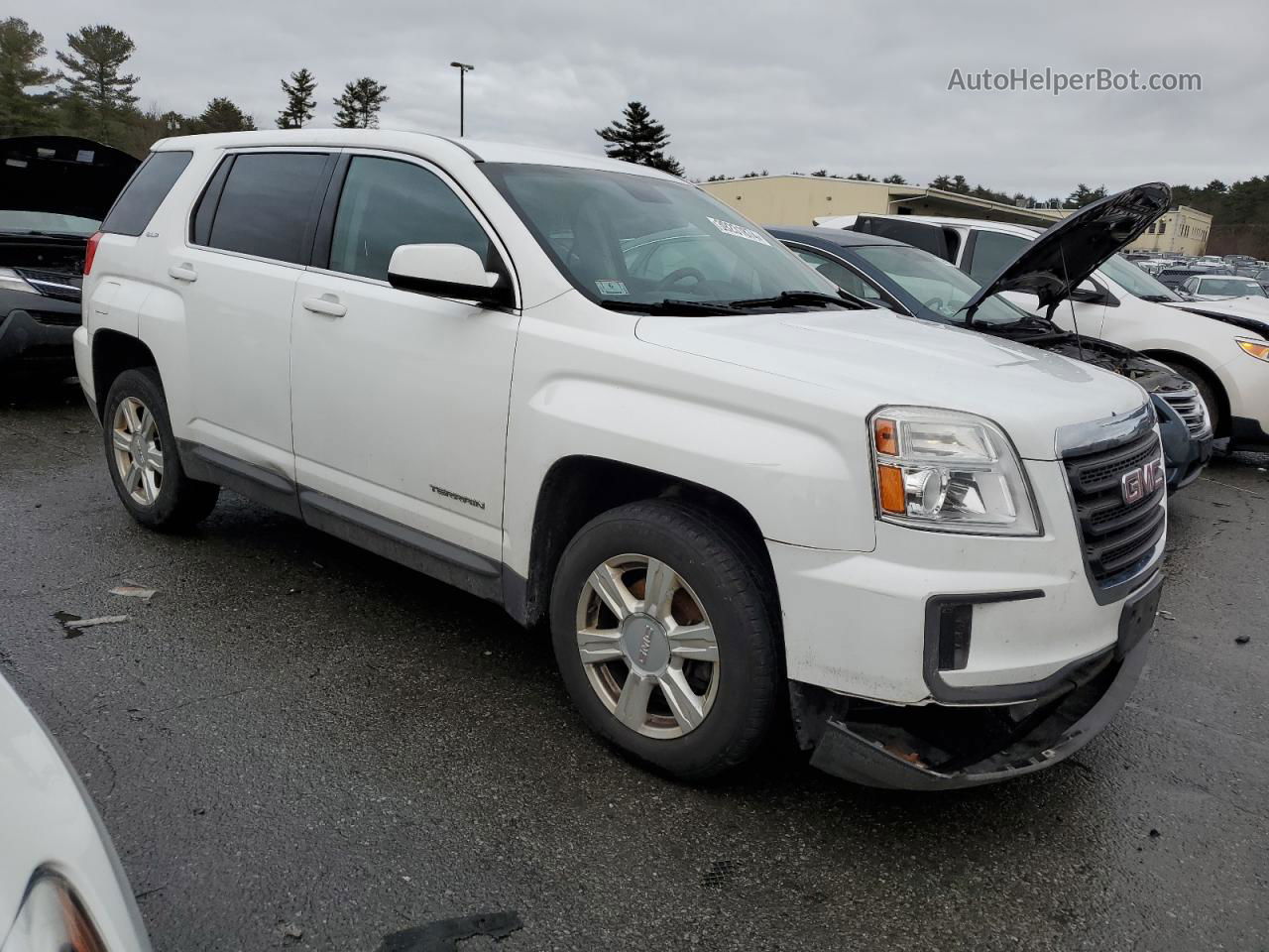 2016 Gmc Terrain Sle White vin: 2GKFLSEK9G6126225